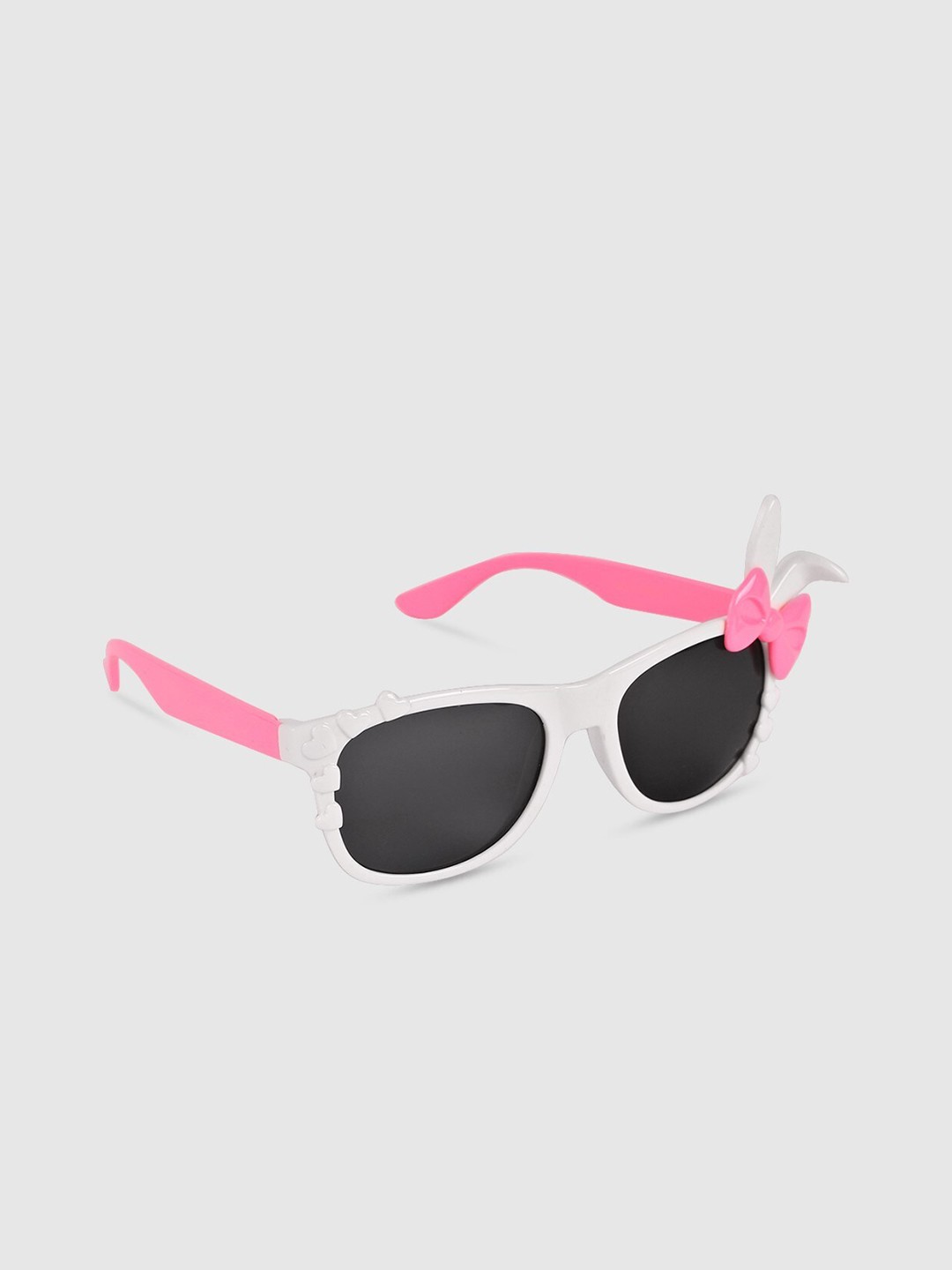

DukieKooky Girls Black Lens & White Wayfarer Sunglasses with UV Protected Lens-DKSG354F