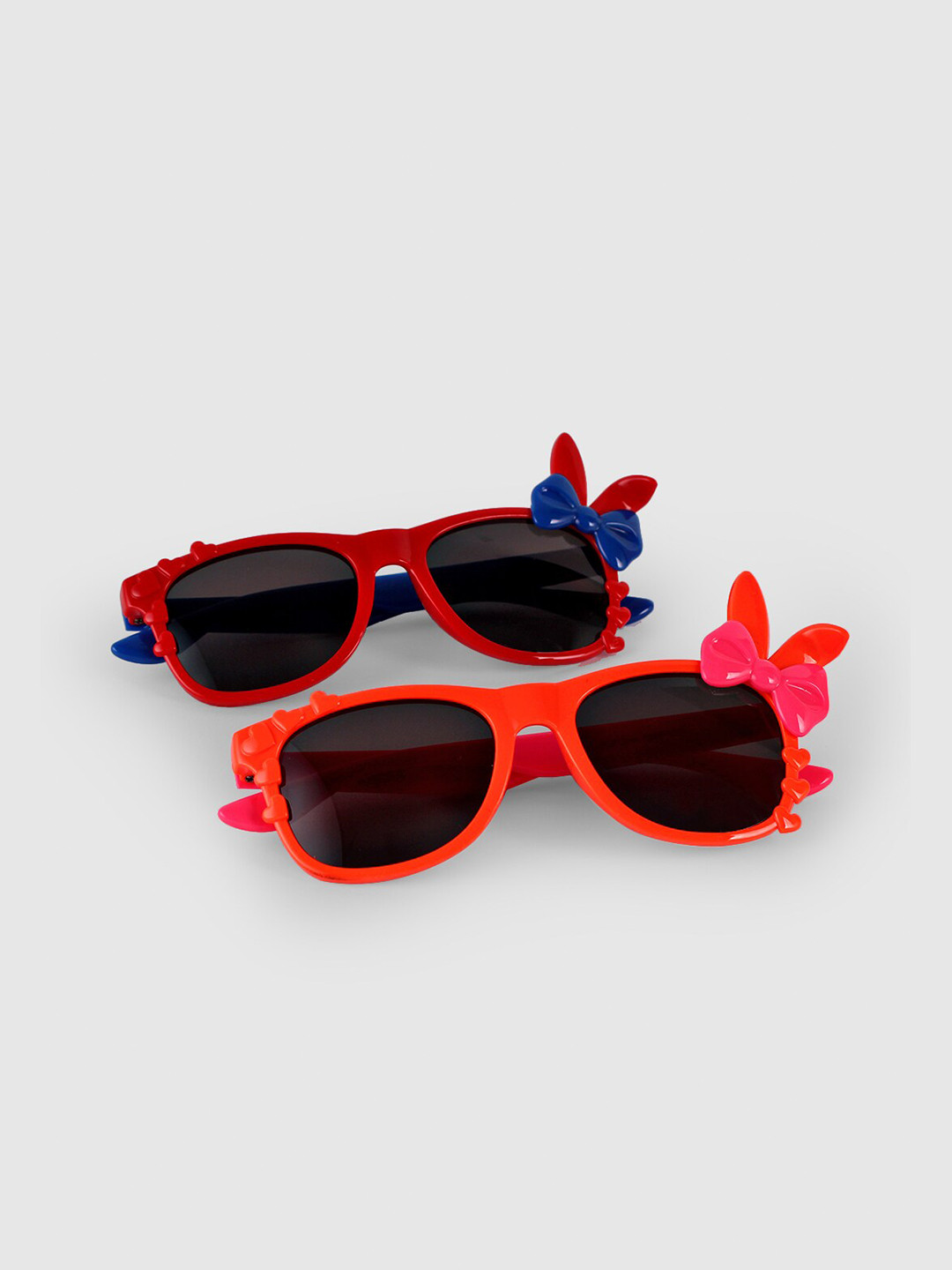 

DukieKooky Girls Pack of 2 Black Lens & Red Wayfarer Sunglasses - DKSG353e