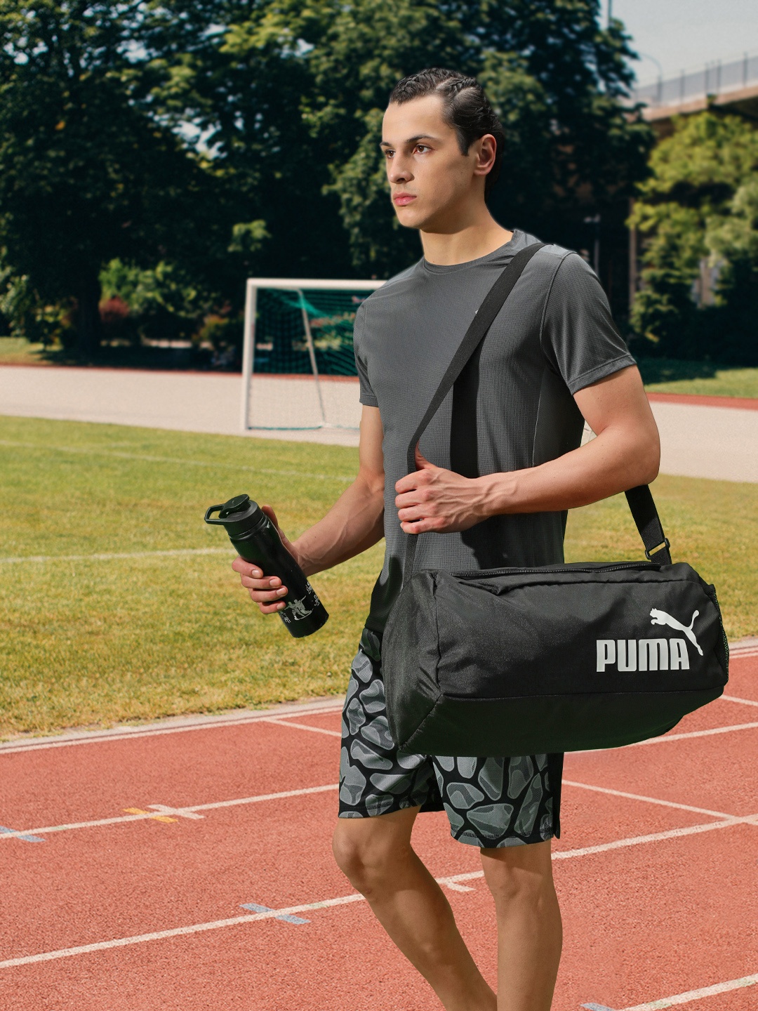 

Puma Black IND I Sports Duffle Bag