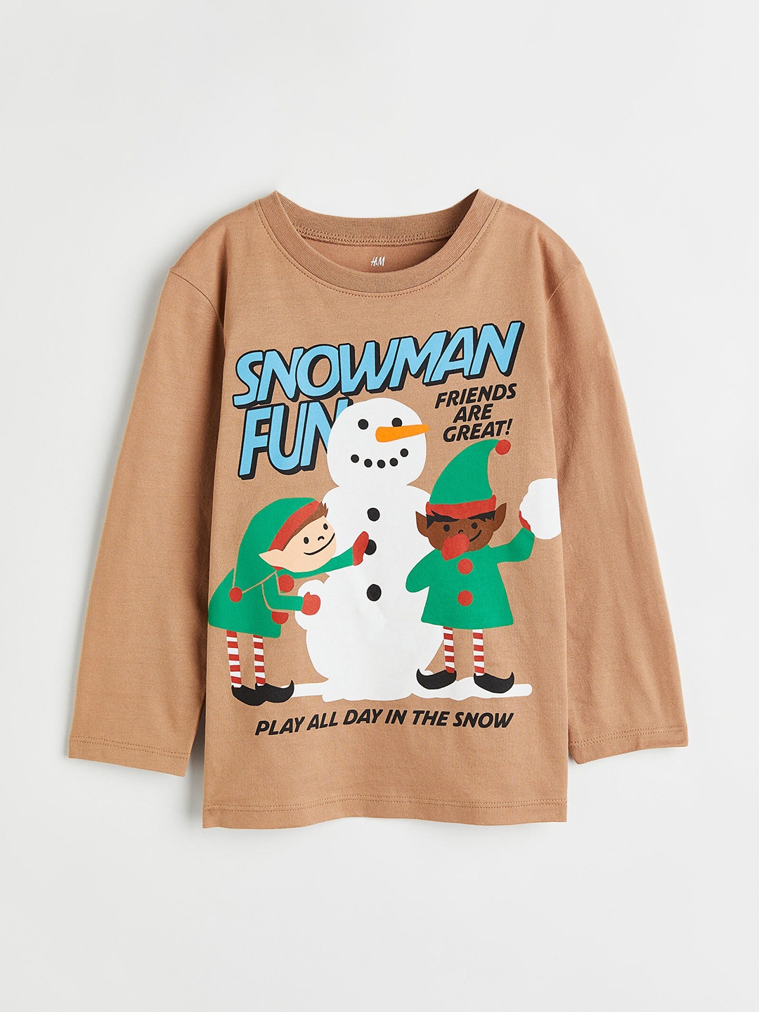 

H&M Boys Printed Jersey Top, Beige