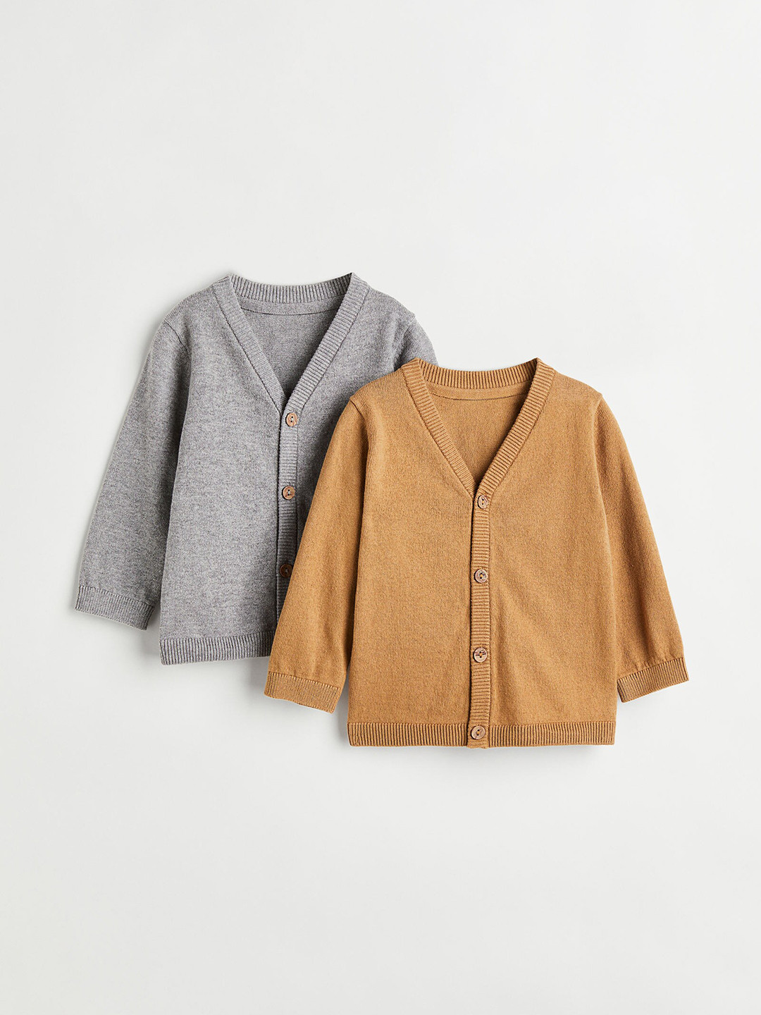 

H&M Boys 2-pack cotton cardigans, Beige
