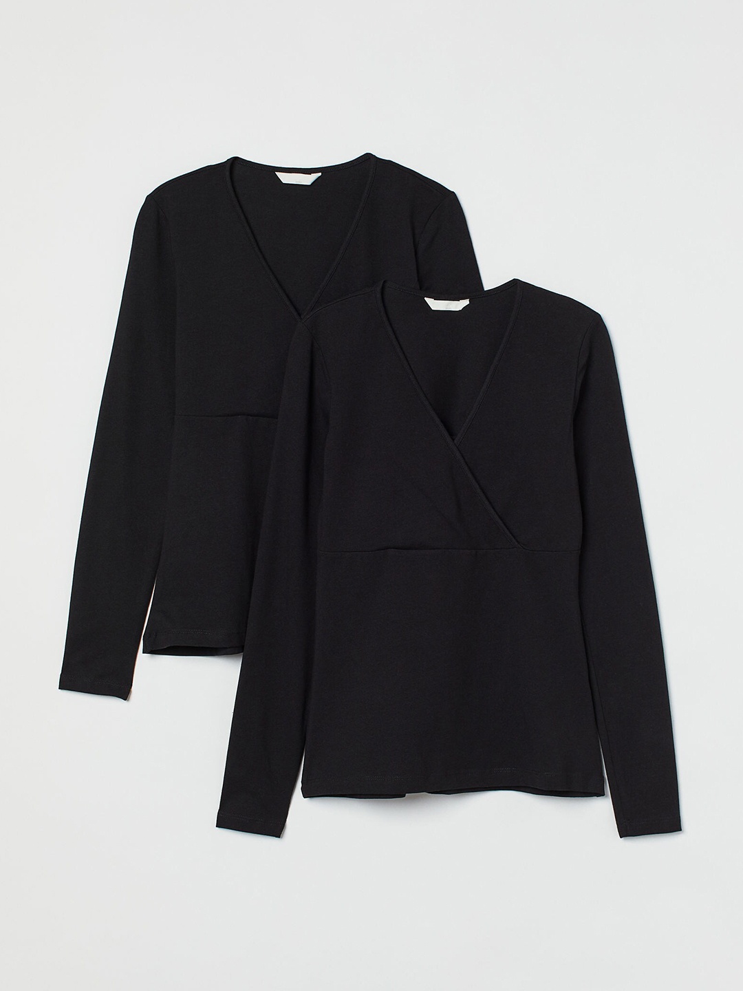 

H&M Woman MAMA 2-pack nursing tops, Black