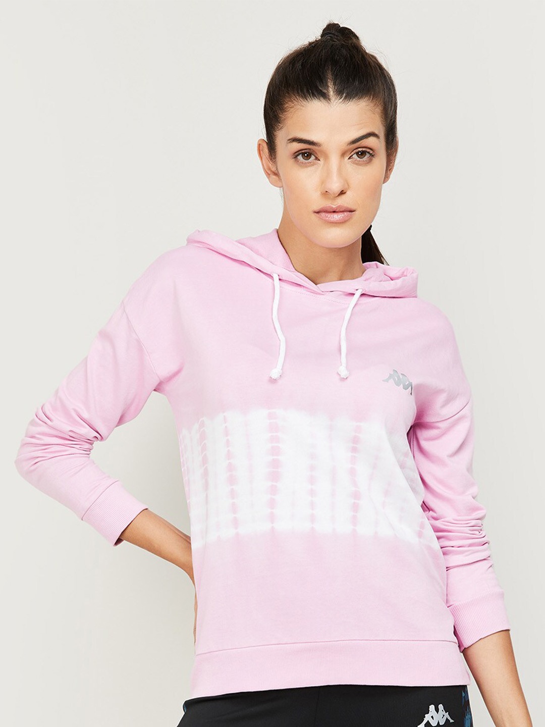 

Kappa Women Lavender Printed Hooded Cotton Sweatshirt