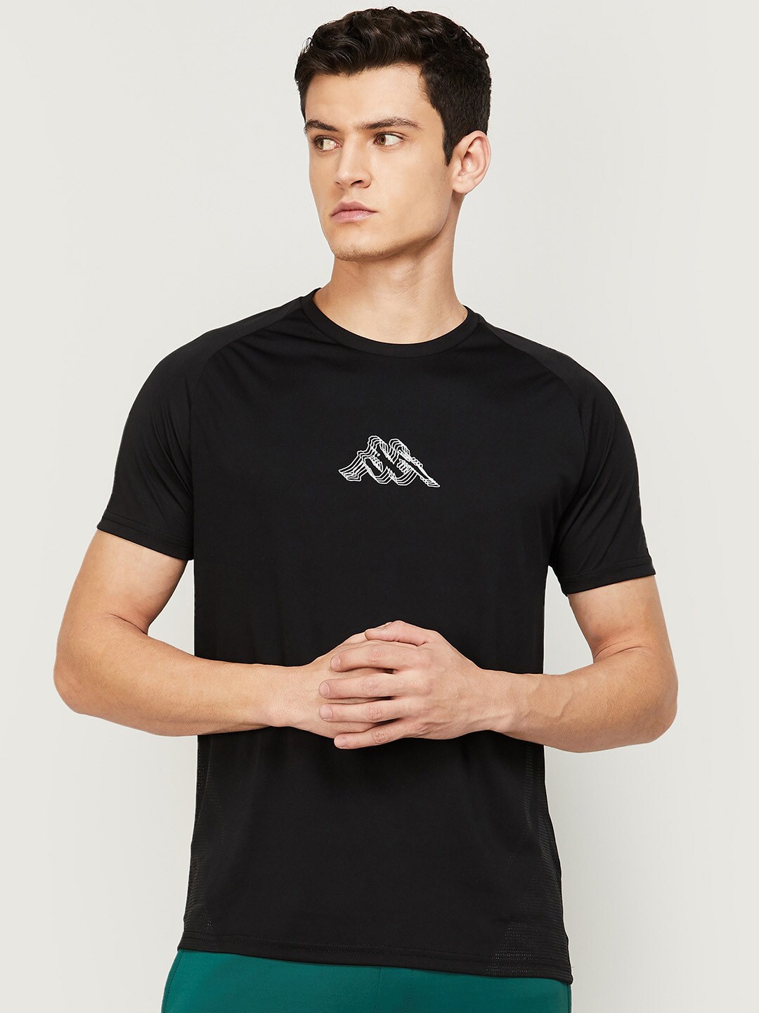 

Kappa Men Black Printed T-shirt