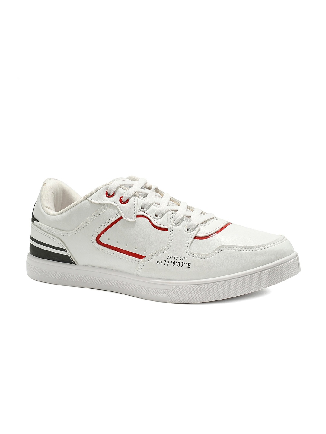 

ASIAN Men White Colourblocked Lace-Up Sneakers