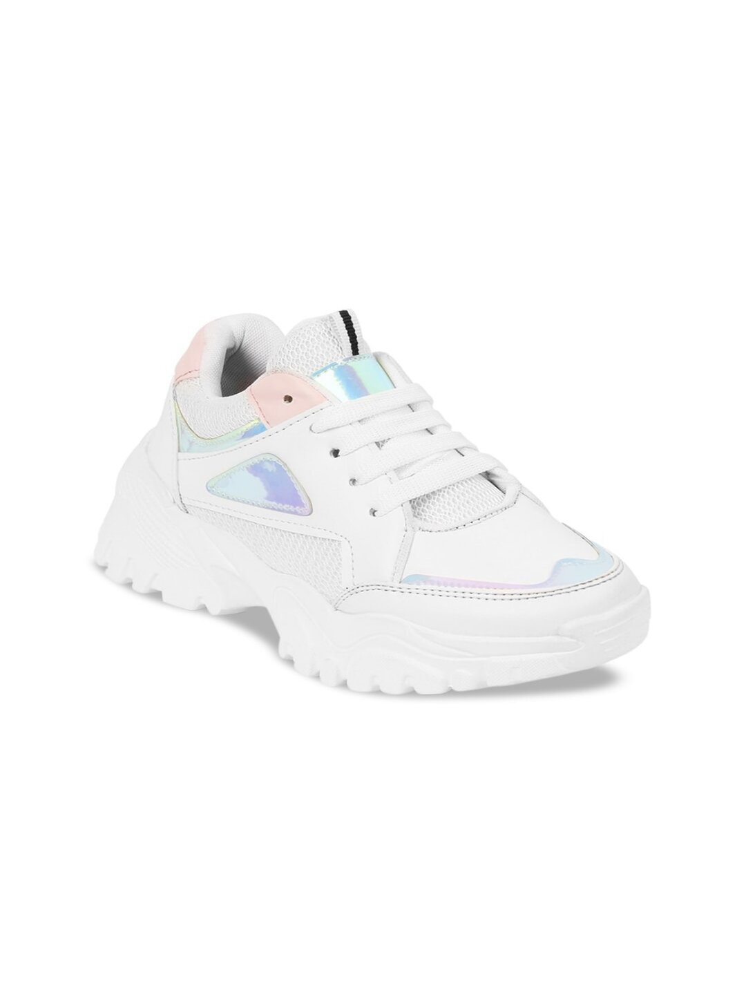 

HASTEN Women White Solid Sneakers