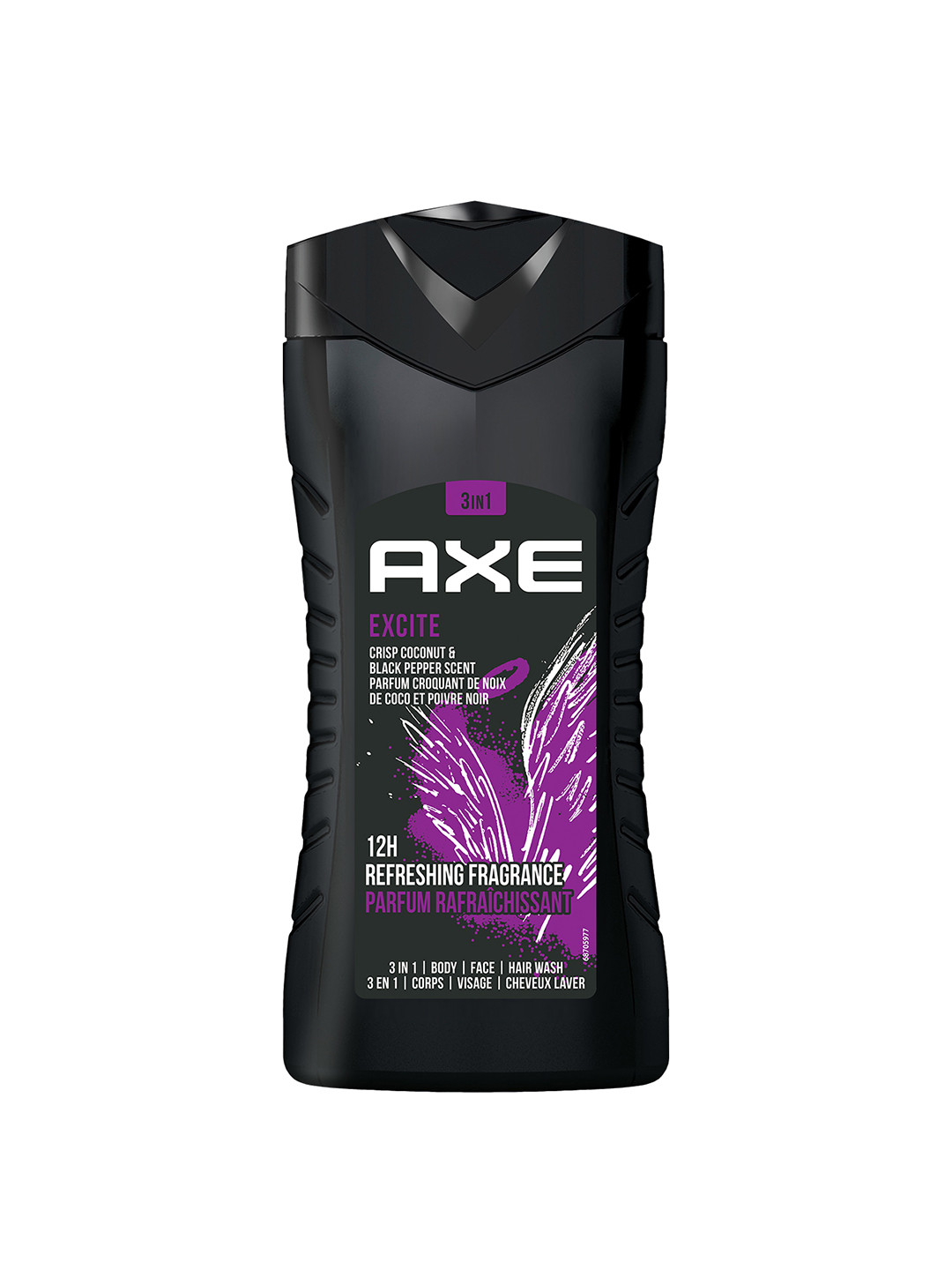

AXE Men Excite 3 In 1 Crisp Coconut & Black Pepper Scent Body, Face & Hair Wash - 250 ml