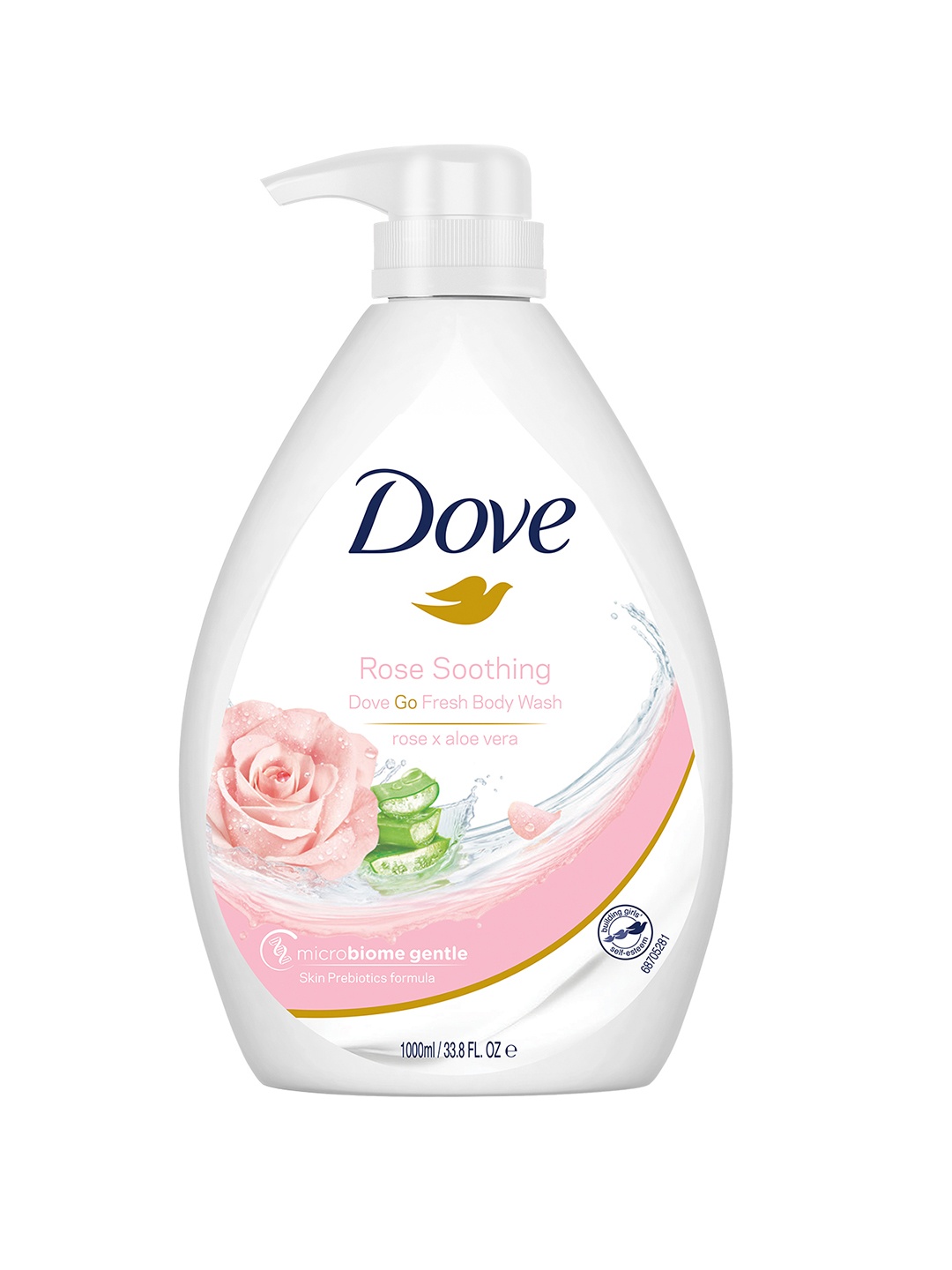 

Dove Rose Soothing Go Fresh Microbiome Gentle Body Wash with Aloe Vera - 1L, White