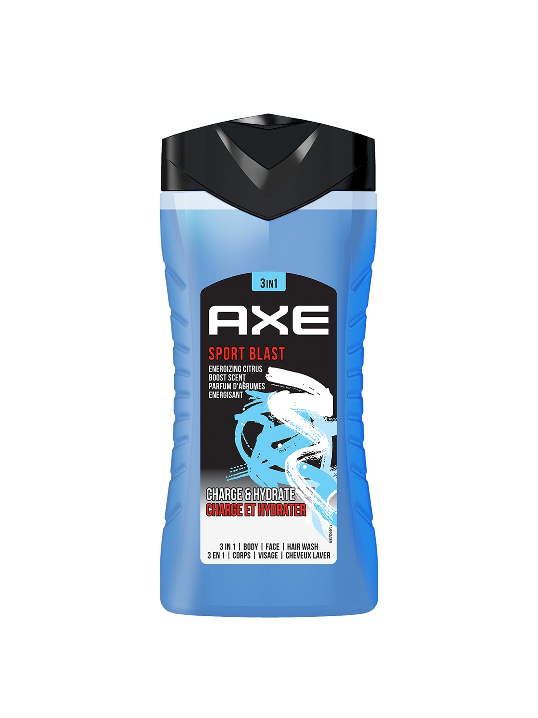 

AXE Men Sport Blast 3-In-1 Face, Hair & Body Wash with Long-Lasting Fragrance - 250ml, Blue