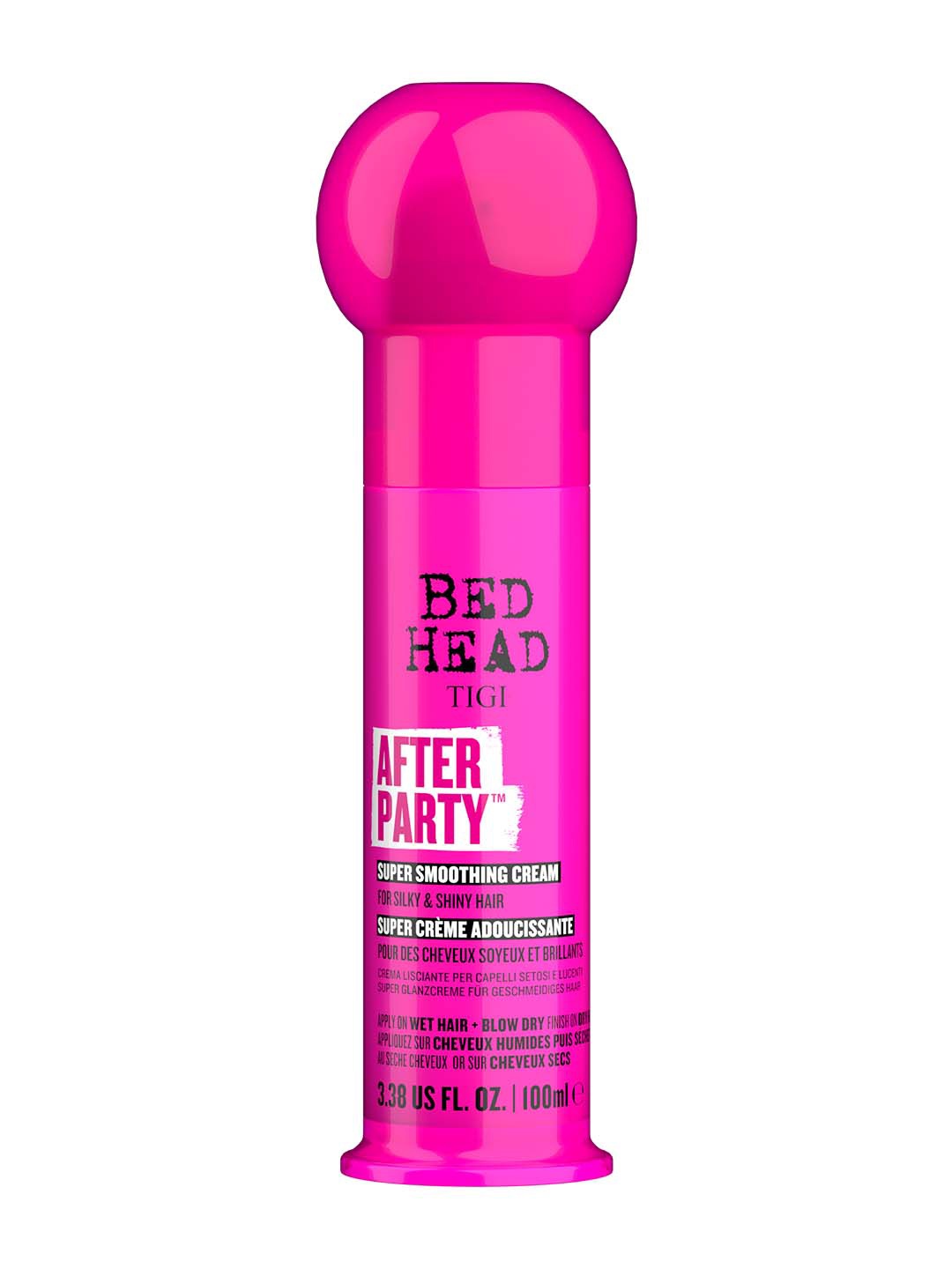 

TIGI Bed Head After Party Super Smoothing Hair Cream for Frizzy Hair - 100ml, Pink