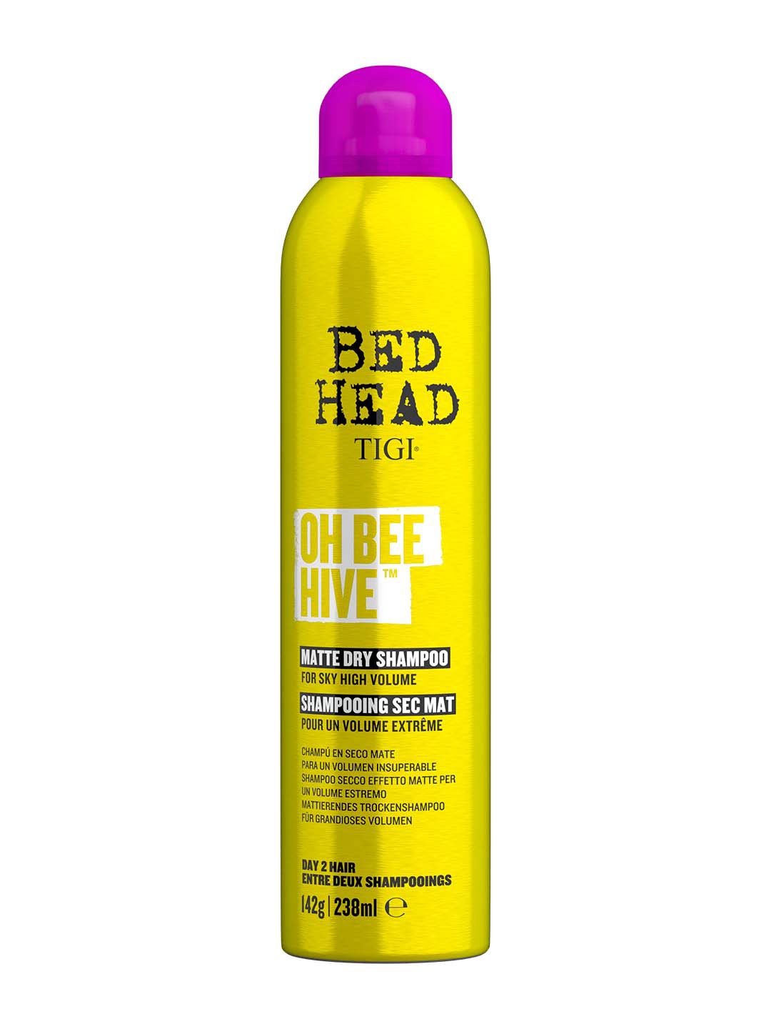

TIGI Bed Head Oh Bee Hive Volumizing Matte Dry Shampoo Spray for Day 2 Hair - 238ml, Yellow