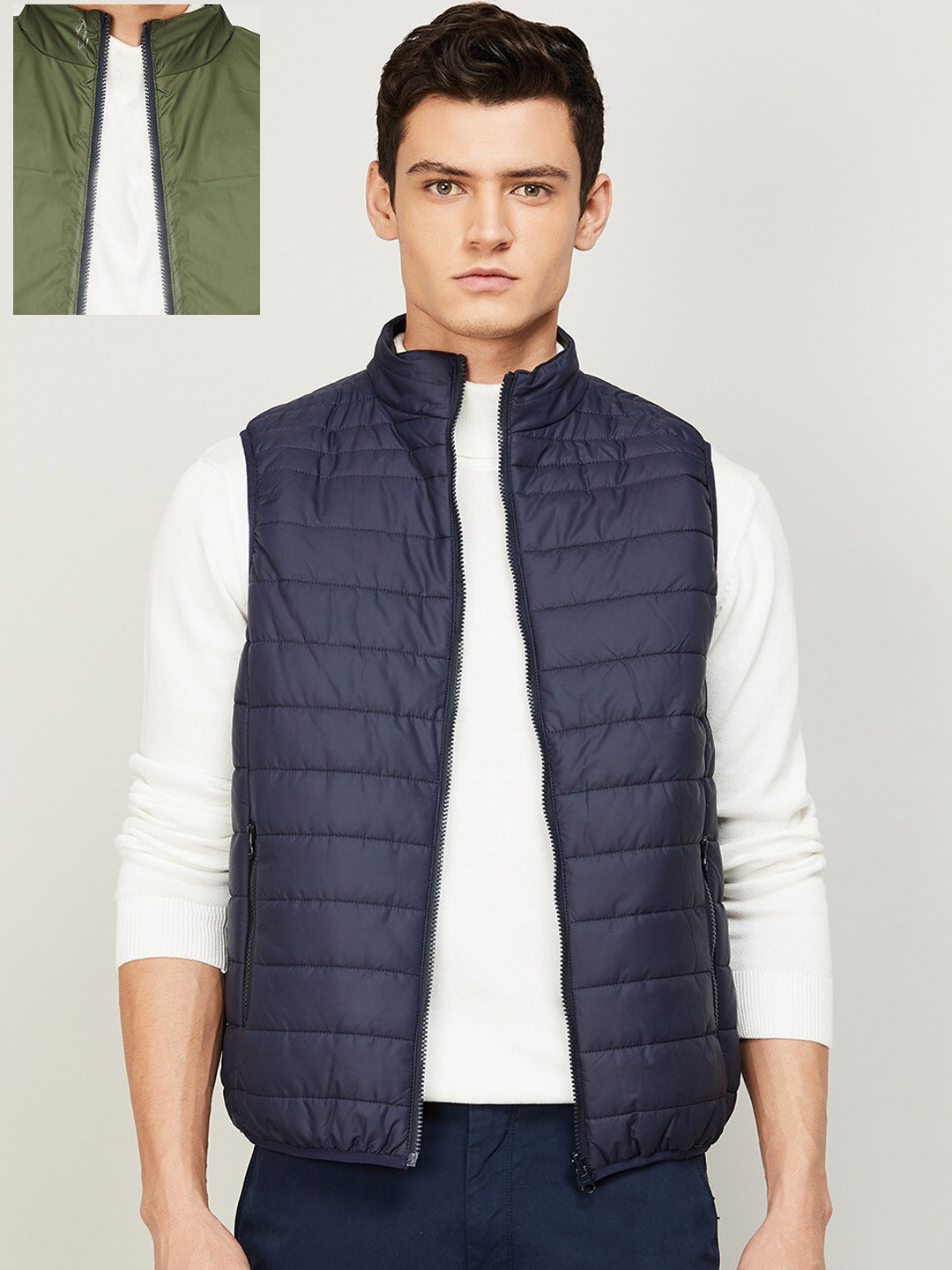 

CODE by Lifestyle Men Navy Blue Lightweight Padded Jacket