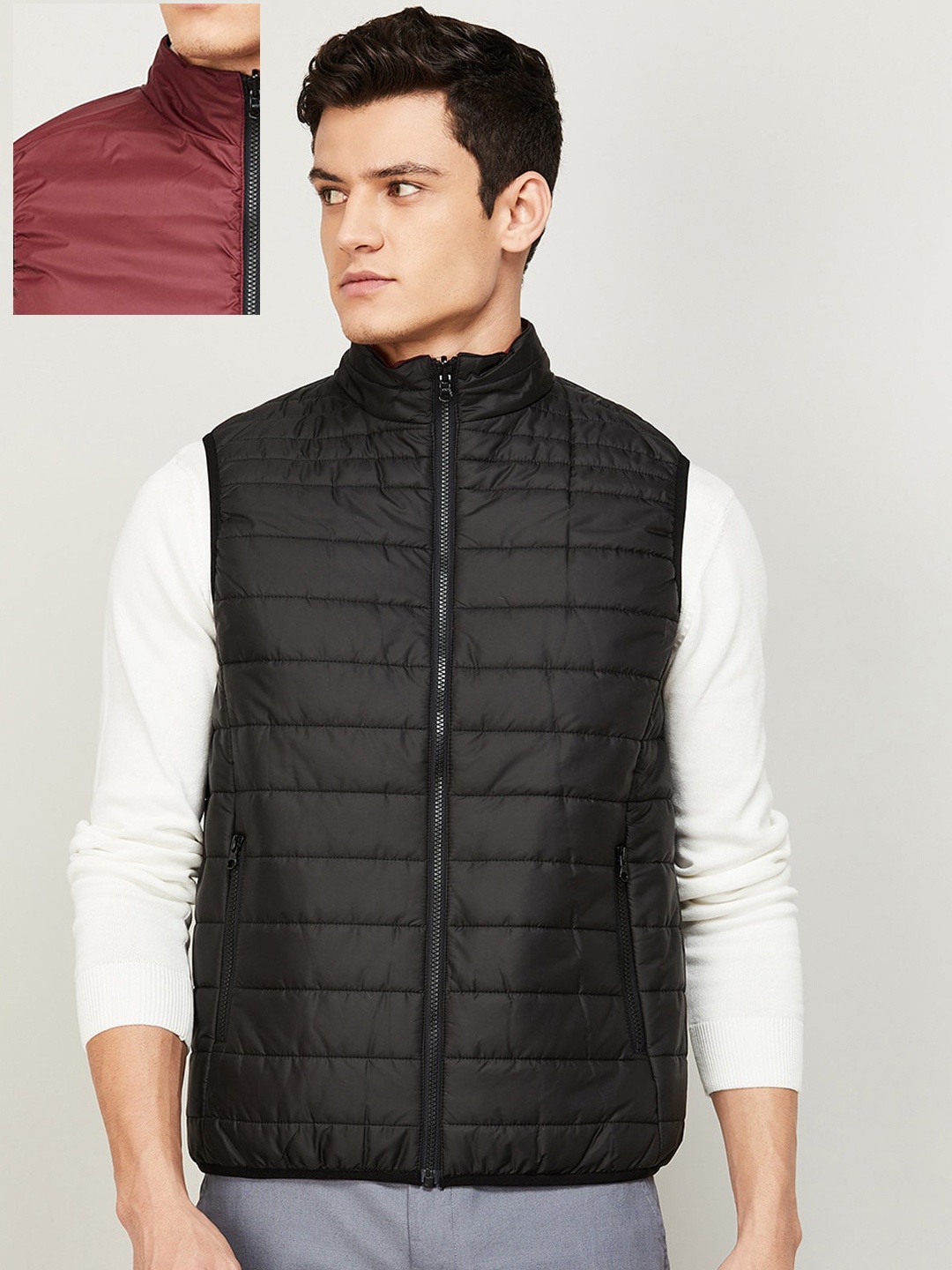 

CODE by Lifestyle Men Black & Brown Lightweight Padded Jacket