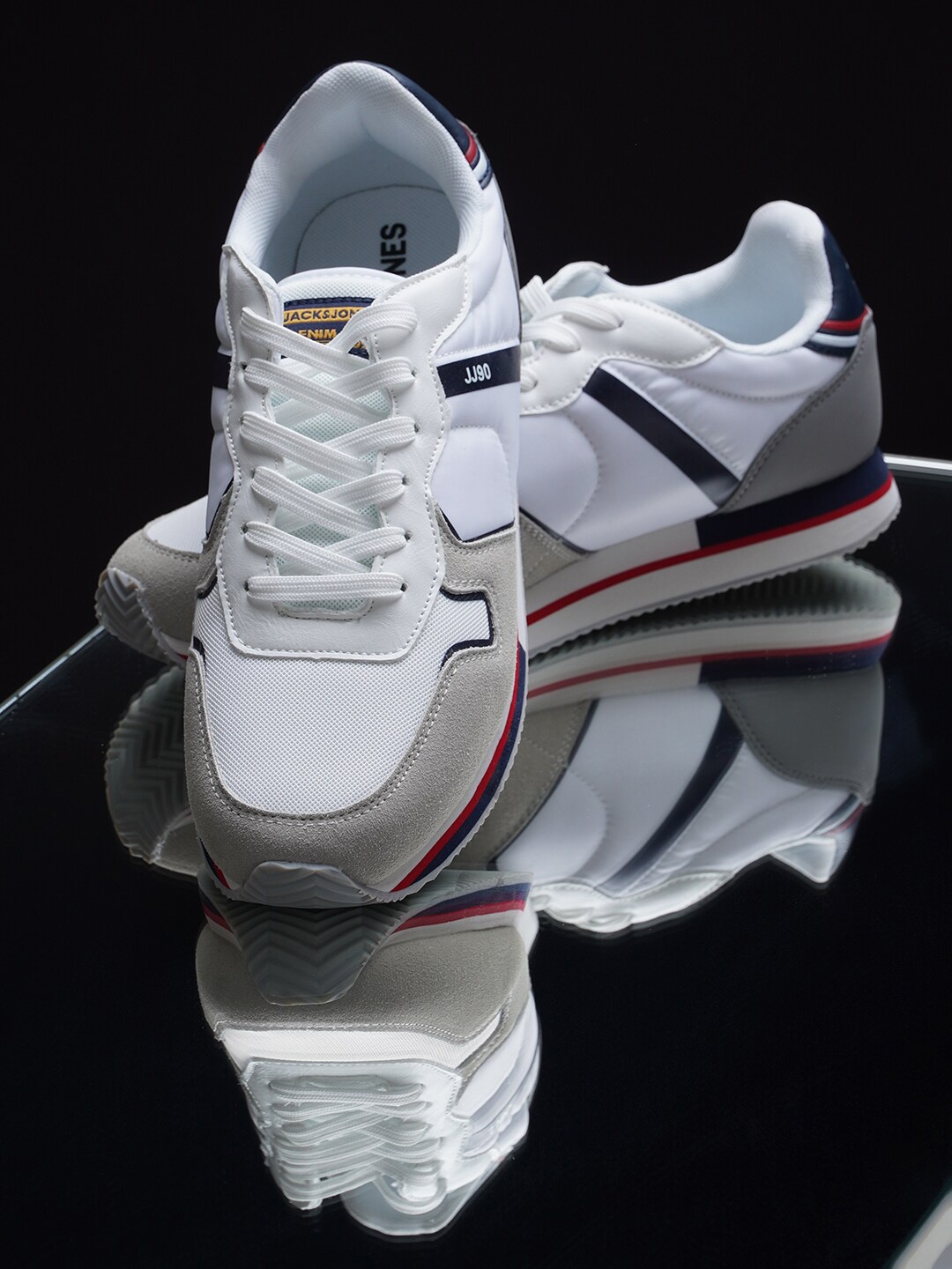 

Jack & Jones Men White Colourblocked Sneakers