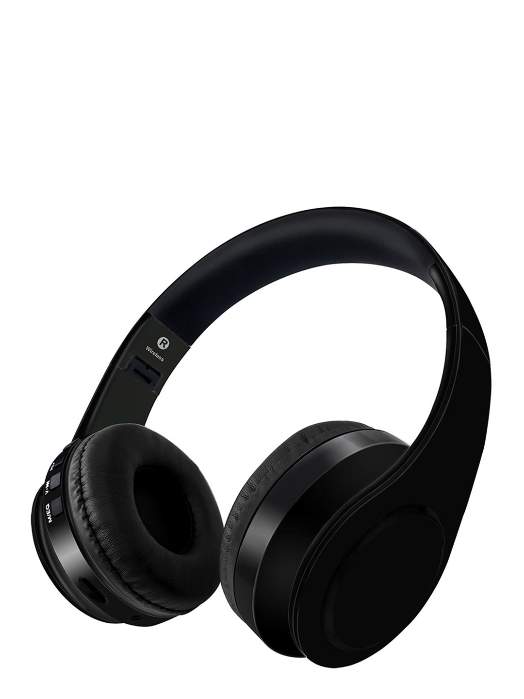 

macmerise Black Solid Bluetooth Wireless On Ear Headphones With Mic