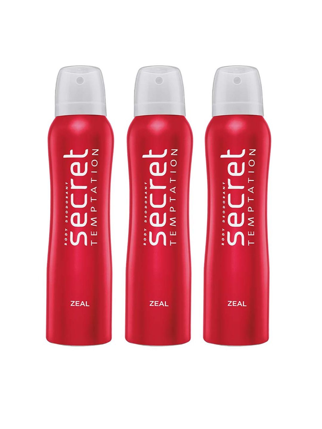 

Secret Temptation Women Red Set Of 3 Zeal Deodorant 450ml