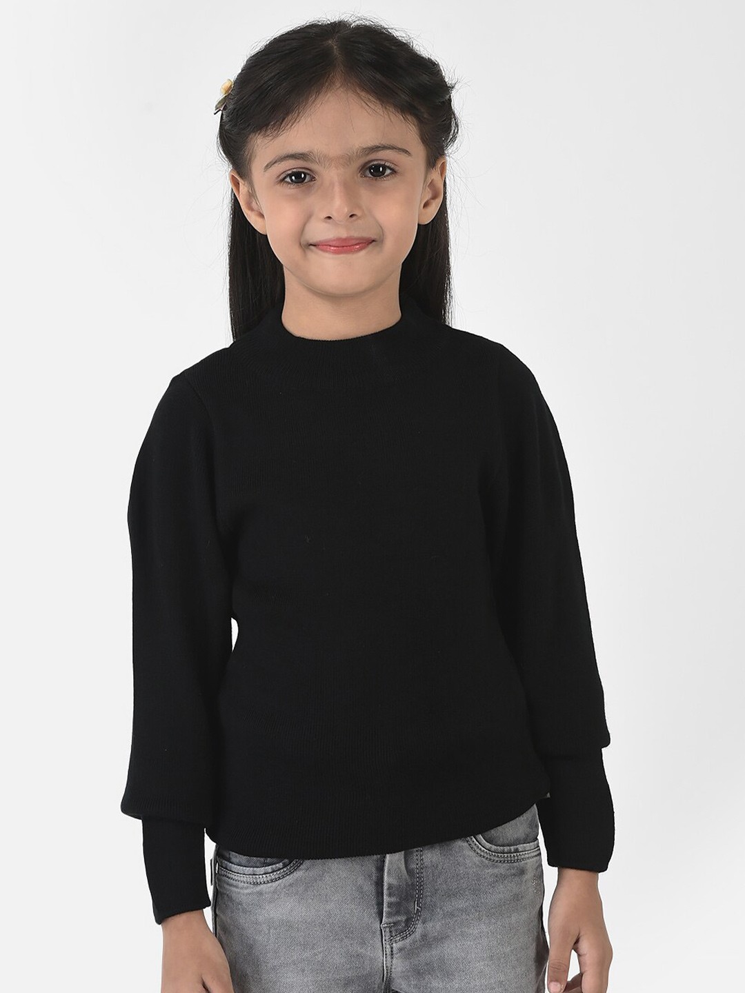 

Crimsoune Club Girls Black Striped Pullover