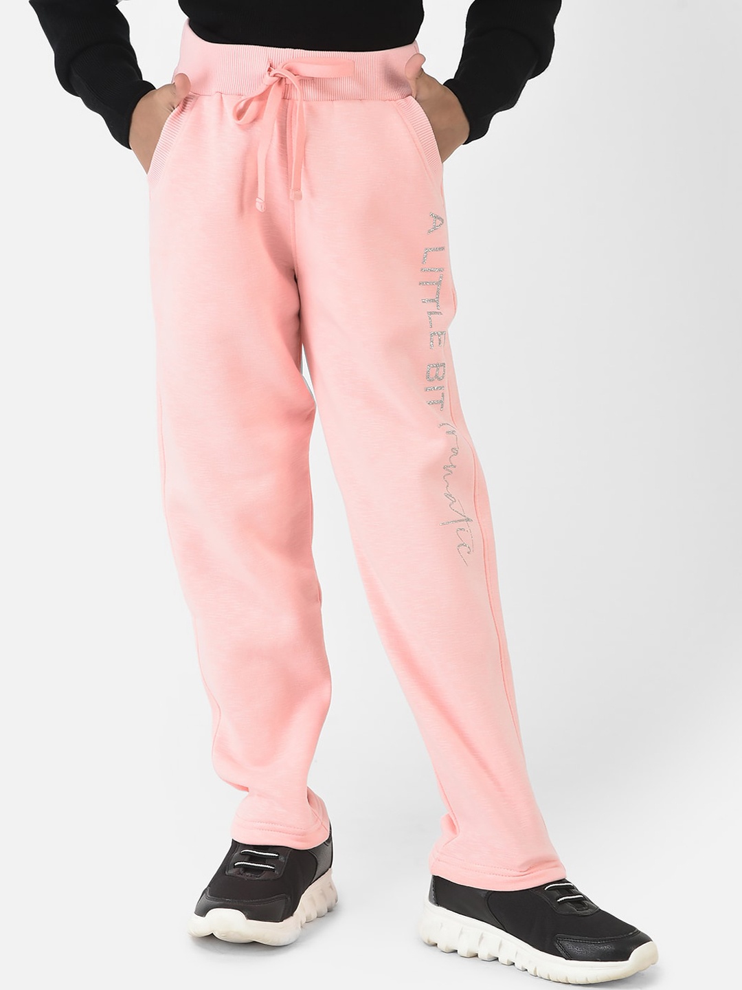 

Crimsoune Club Girls Pink Solid Track Pants