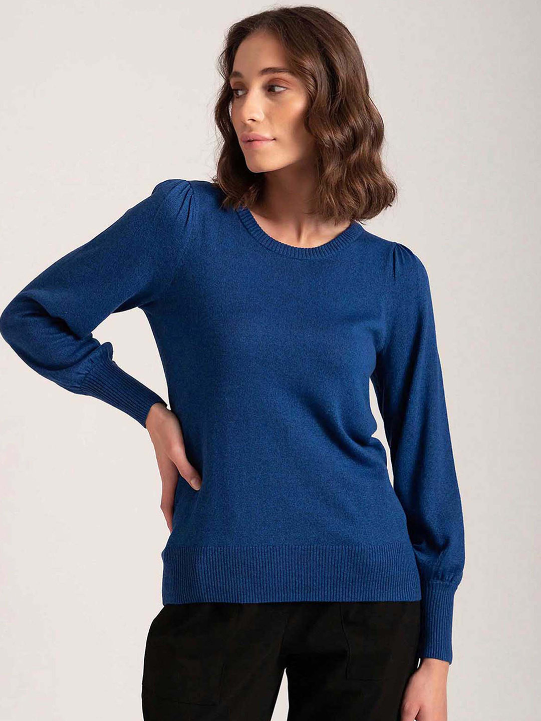 

B Copenhagen Women Blue Solid Pullover