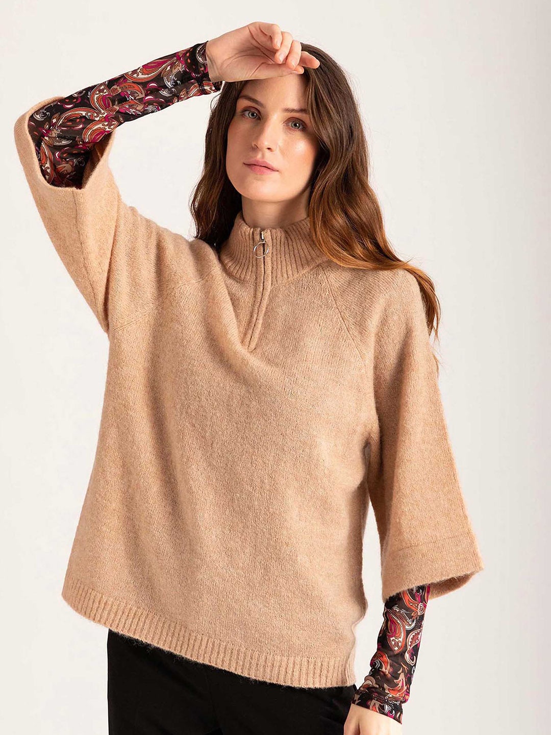 

B Copenhagen Women Beige Solid Pullover
