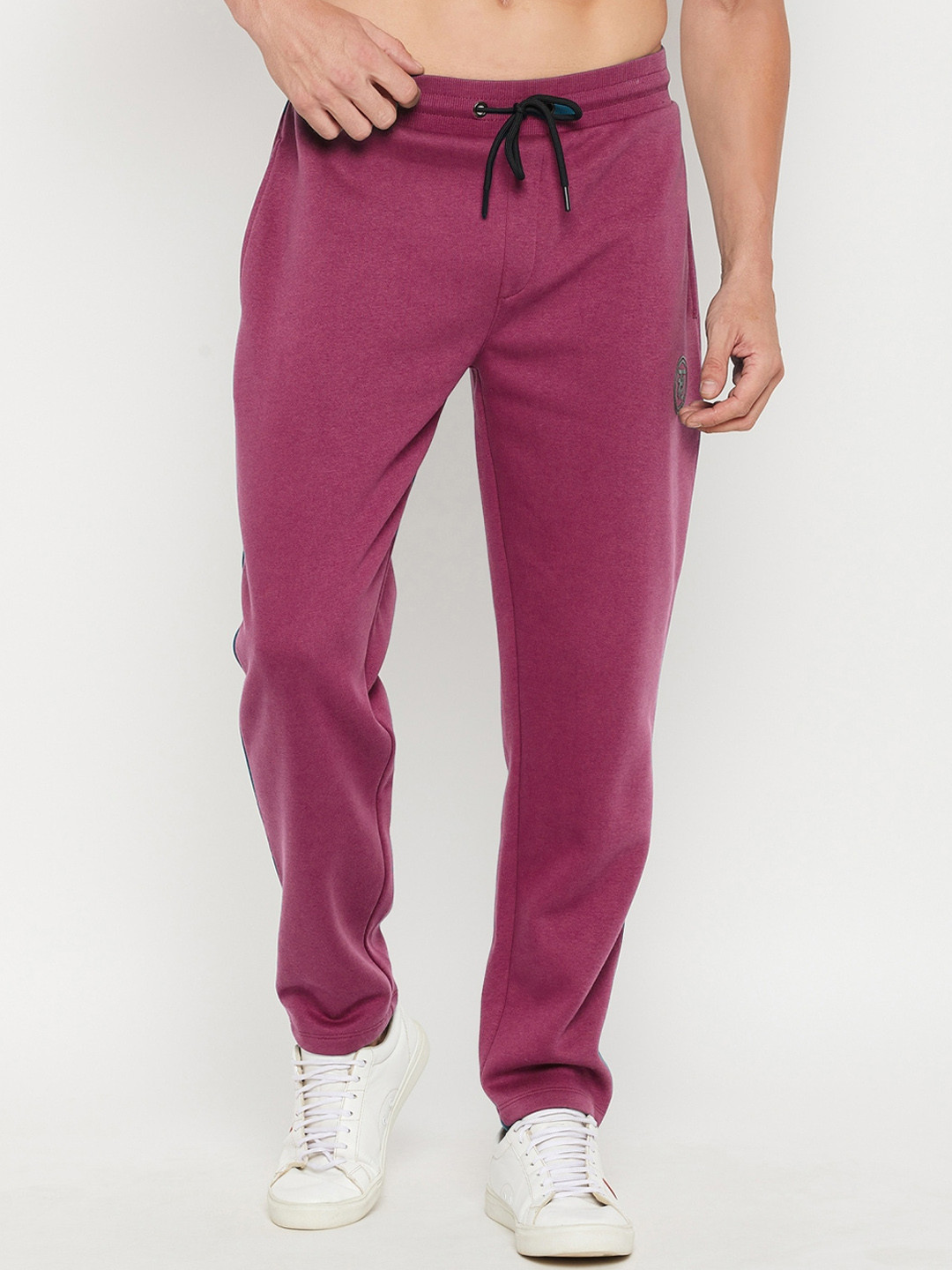 

EDRIO Men Red Solid Cotton Joggers