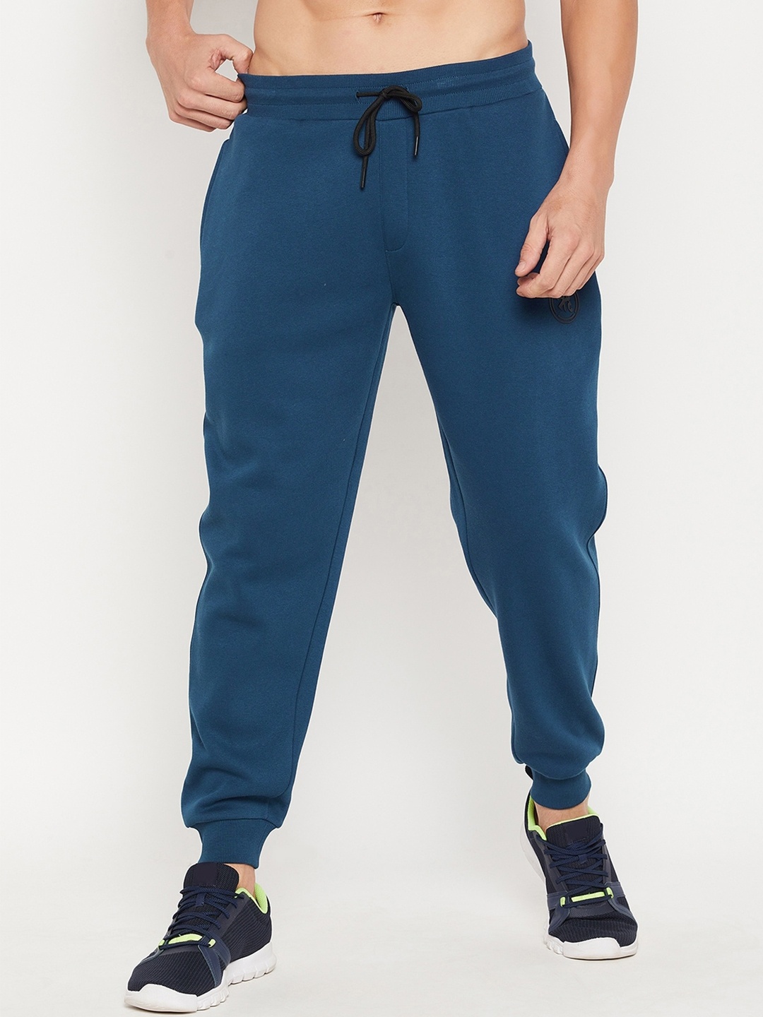 

EDRIO Men Teal Solid Cotton Joggers