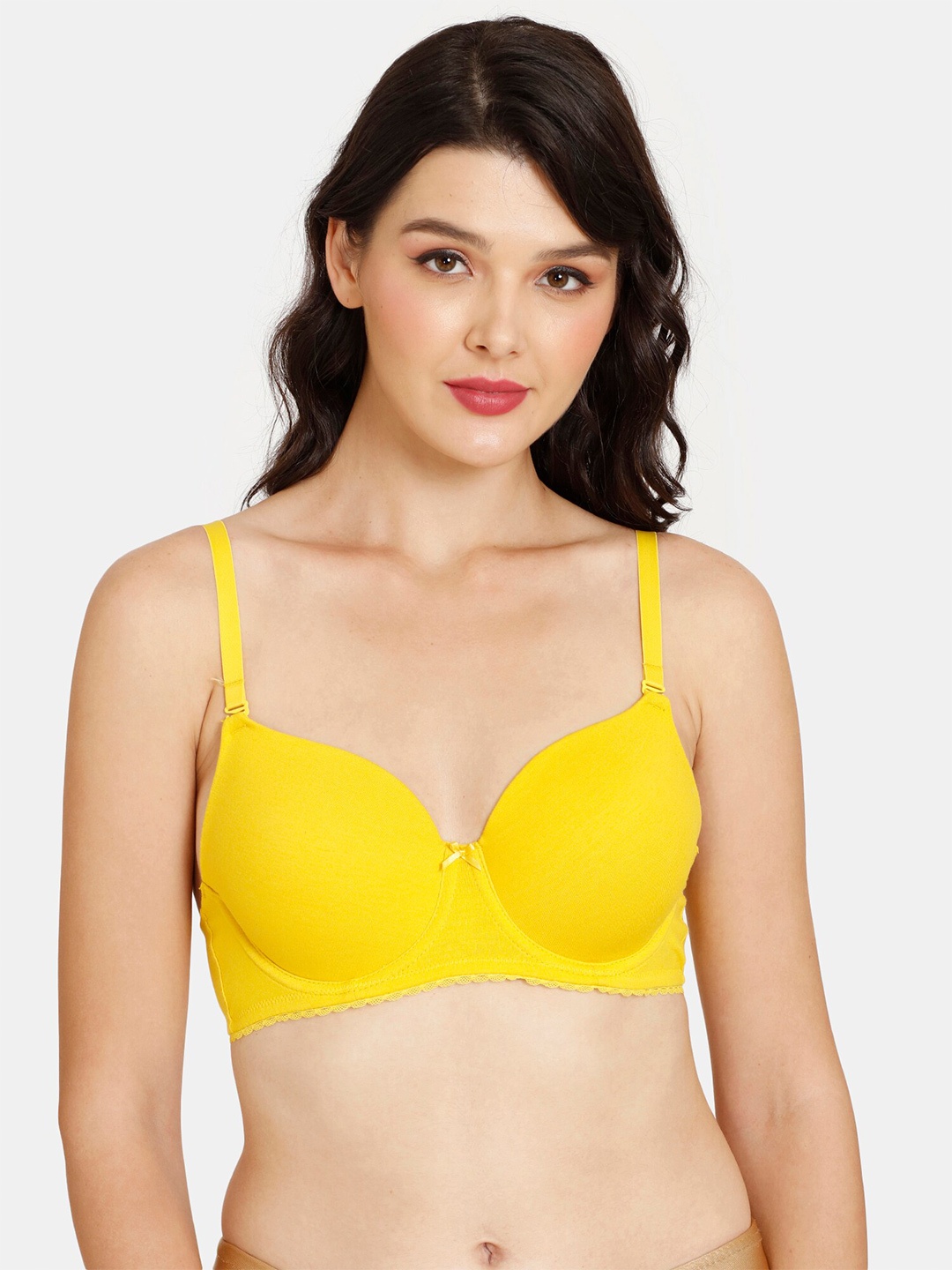 

Rosaline by Zivame Yellow Bra Underwired Lightly Padded