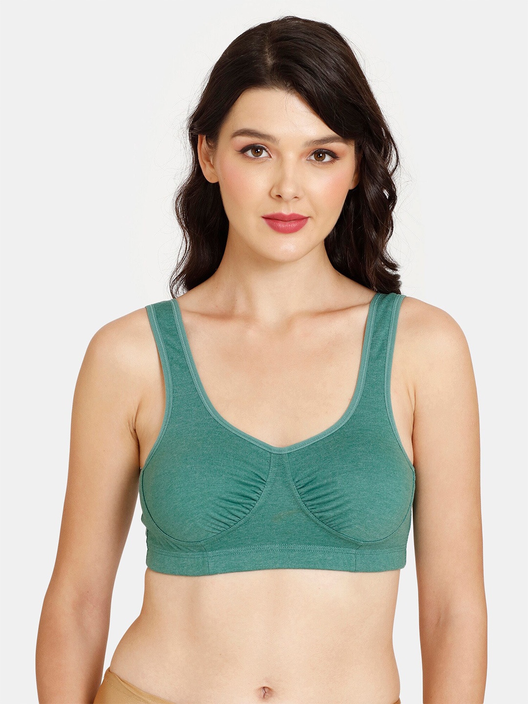 

Rosaline by Zivame Green Solid Bralette Bra