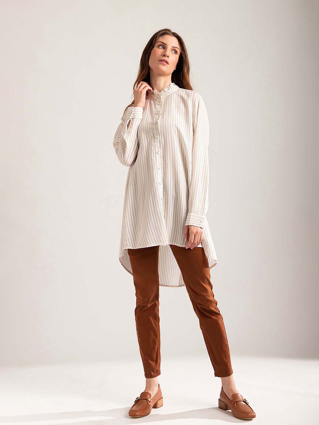 

B Copenhagen Women Off White Casual Shirt