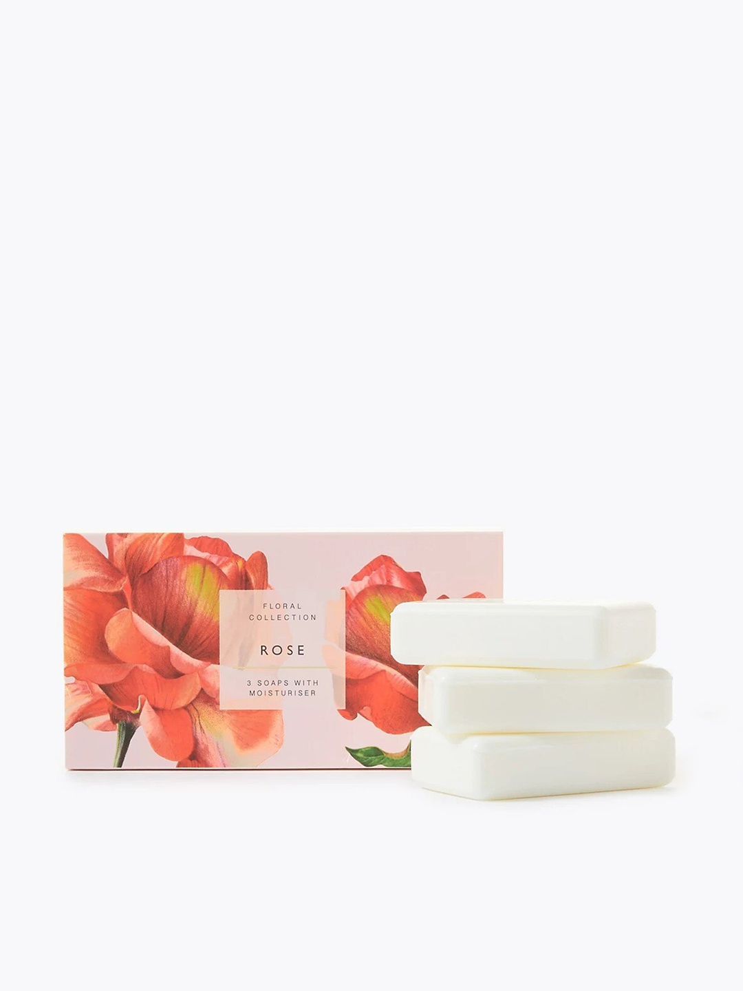 

Marks & Spencer Set Of 3 Rose Moisturising Soap, White