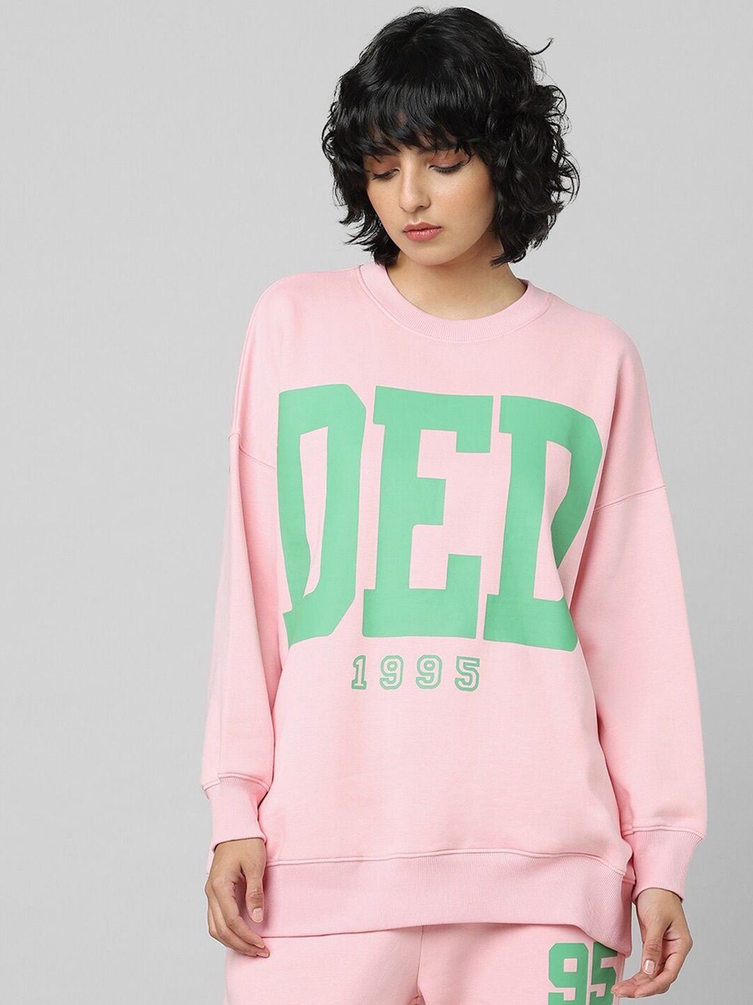 

ONLY Women Pink Printed Sweatshirt