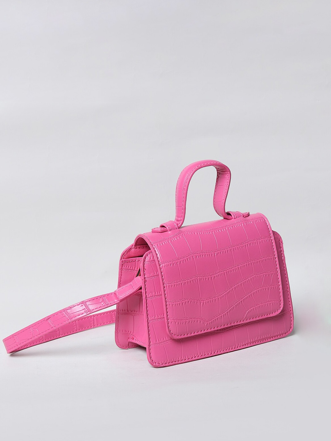 

ONLY Pink Colourblocked Bucket Handheld Bag with Bow Detail