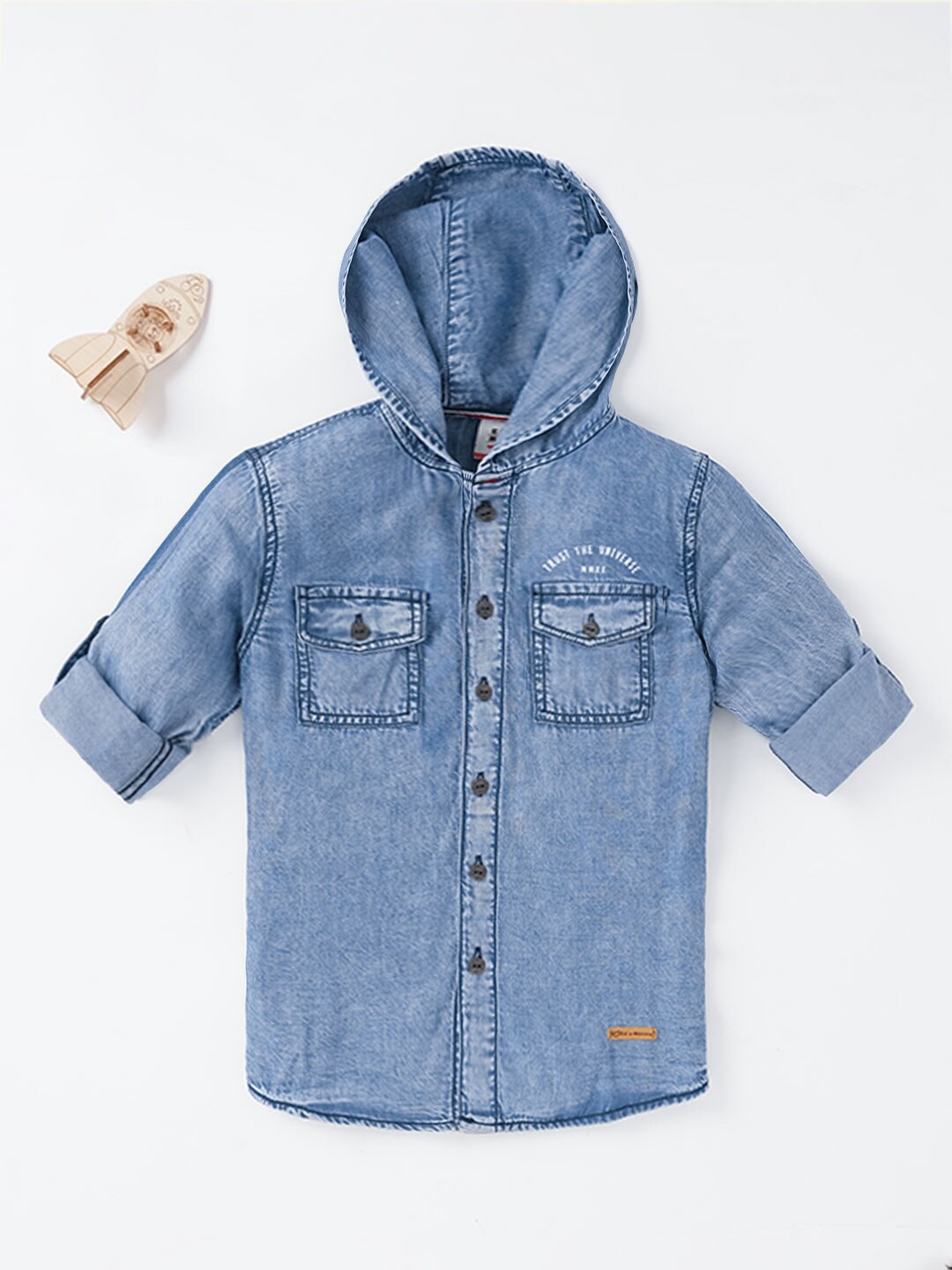 

Ed-a-Mamma Boys Blue Faded Casual Shirt