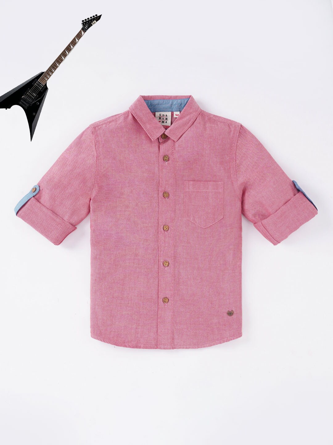 

Ed-a-Mamma Boys Red Casual Shirt