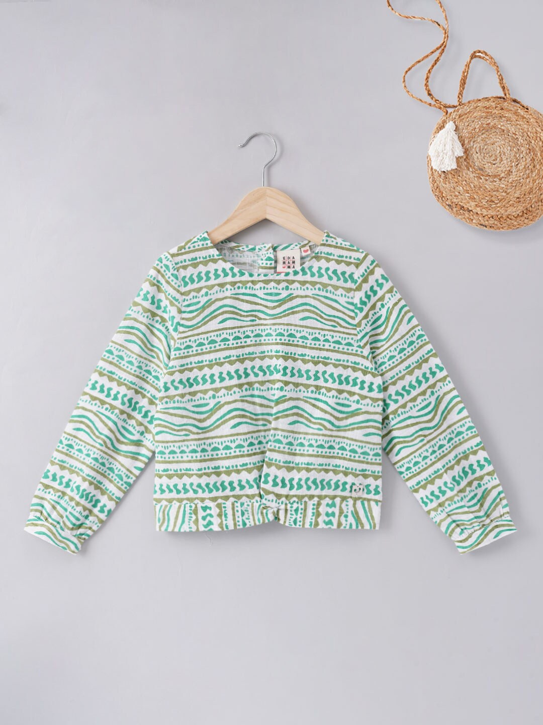 

Ed-a-Mamma Multicoloured Geometric Striped Top, Multi