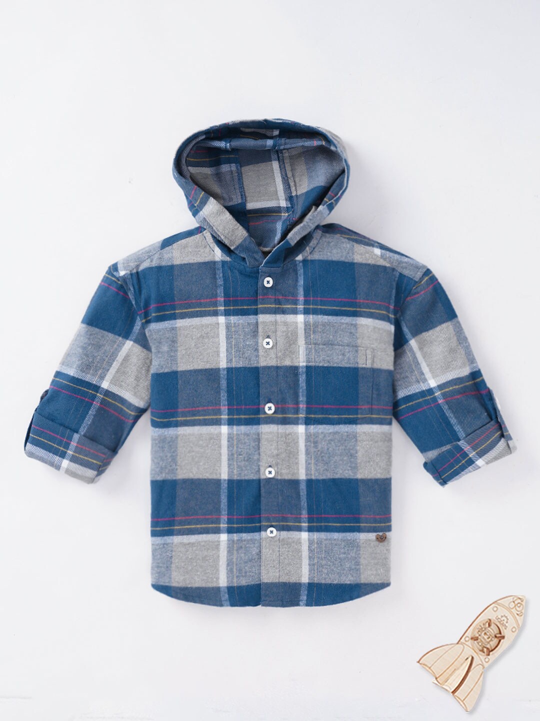 

Ed-a-Mamma Boys Blue Checked Casual Shirt