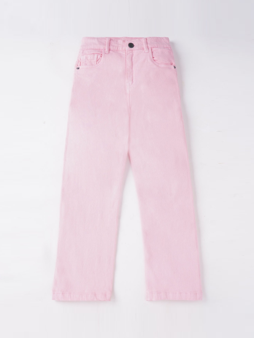 

Ed-a-Mamma Girls Pink Wide Leg Slash Knee Stretchable Jeans