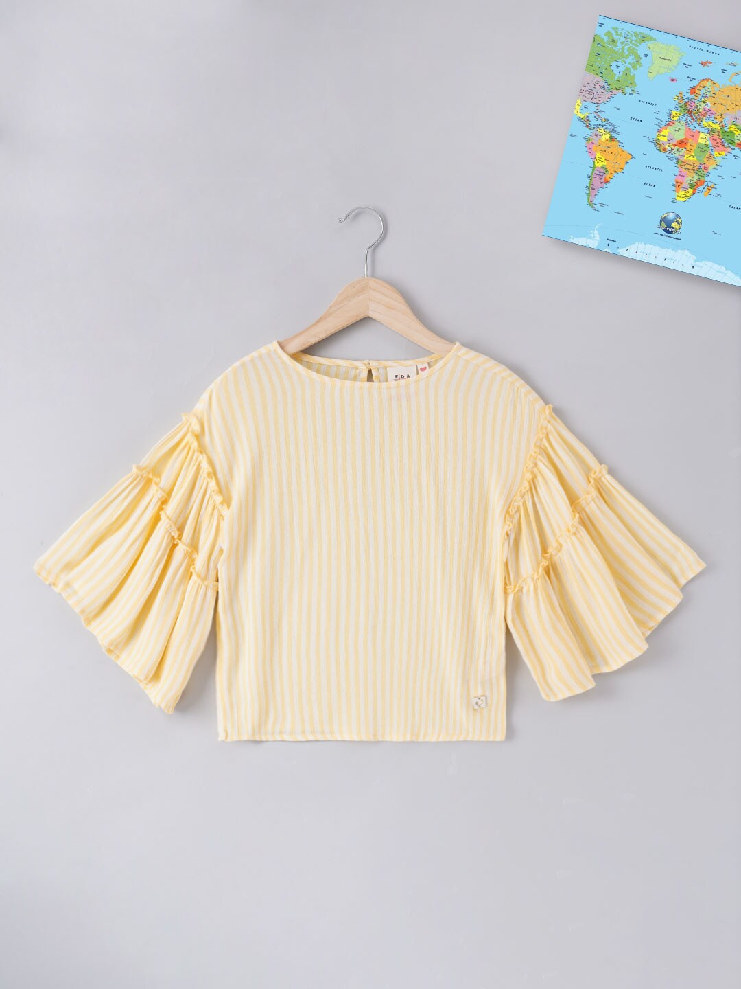 

Ed-a-Mamma Yellow Striped Top