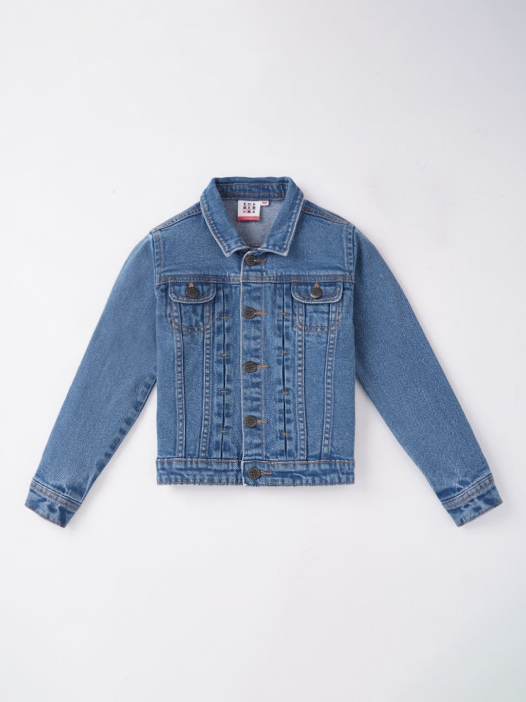

Ed-a-Mamma Boys Blue Washed Washed Crop Denim Jacket