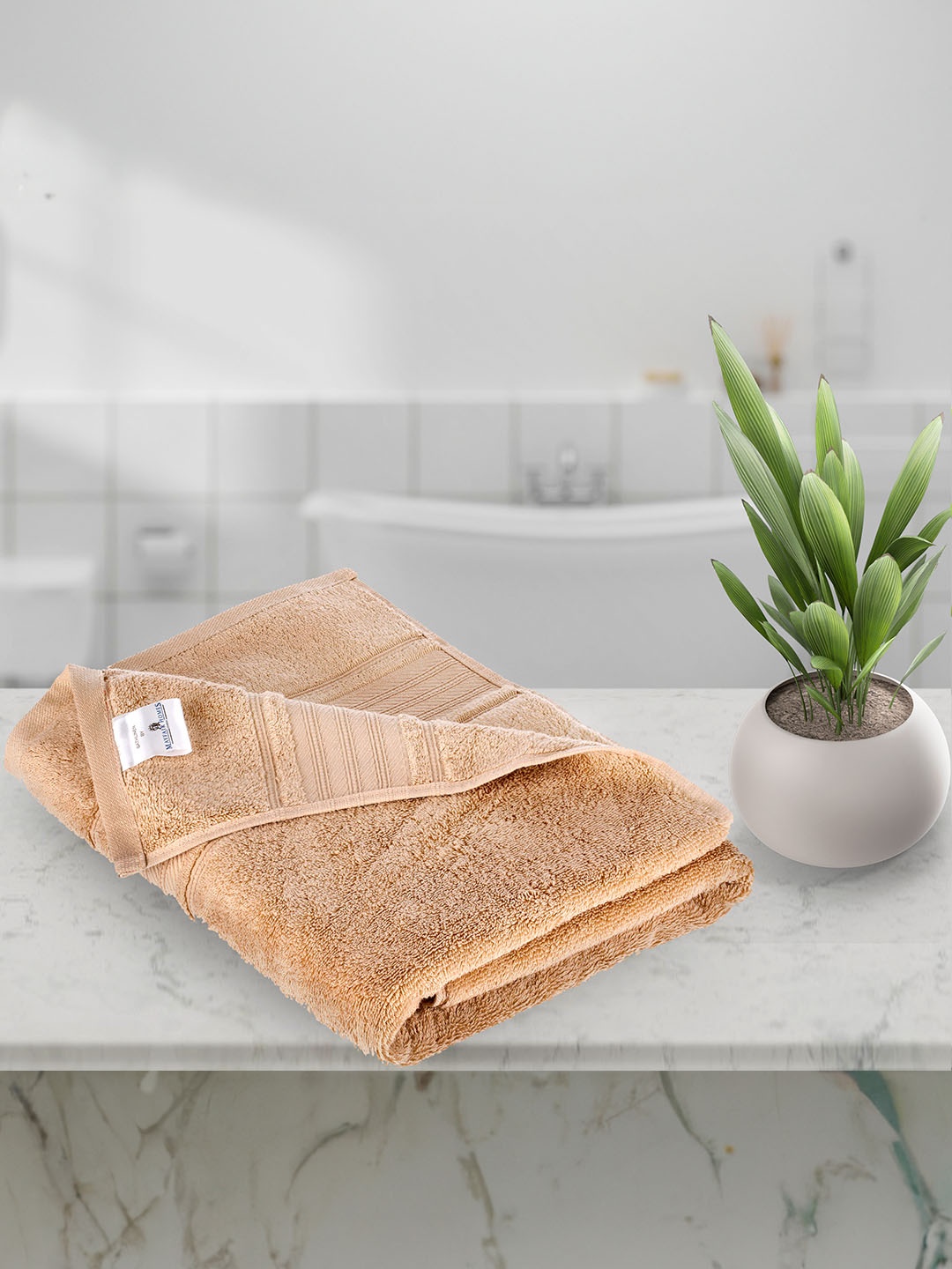 

MAYFAIR HOMES LONDON Gold-Toned Solid 500 GSM Cotton Bath Towel