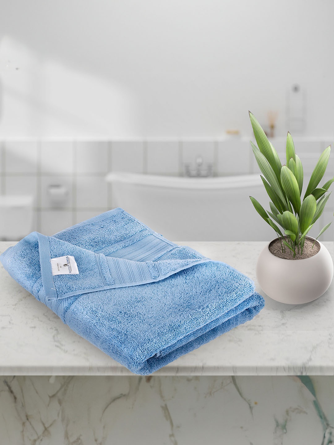 

MAYFAIR HOMES LONDON Blue Solid 580 GSM Super Soft Pure Cotton Bath Towel