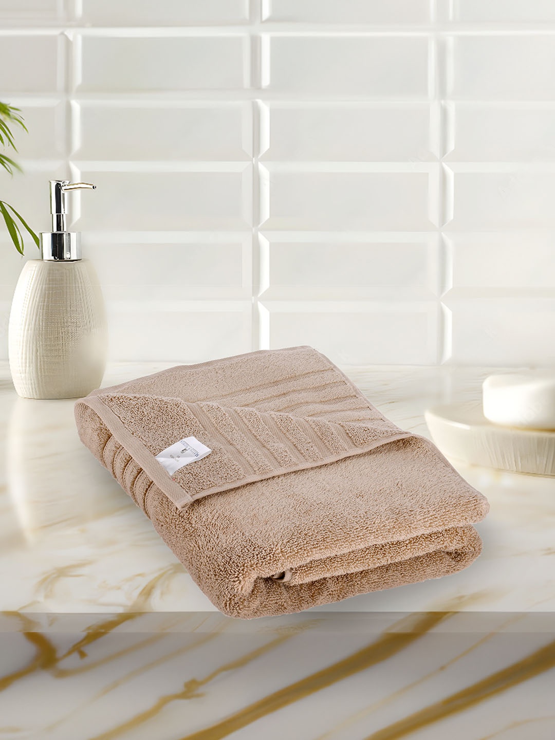 

MAYFAIR HOMES LONDON Brown Solid 560 GSM Pure Cotton Bath Towel