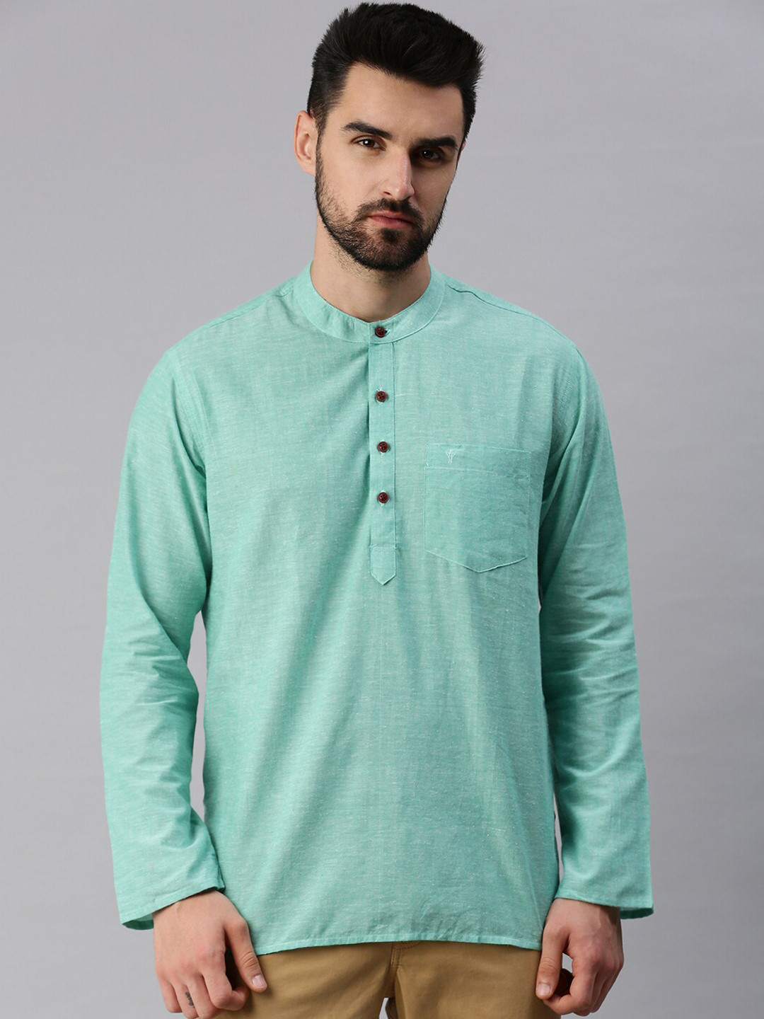 

Ramraj Men Green Thread Work Kurta