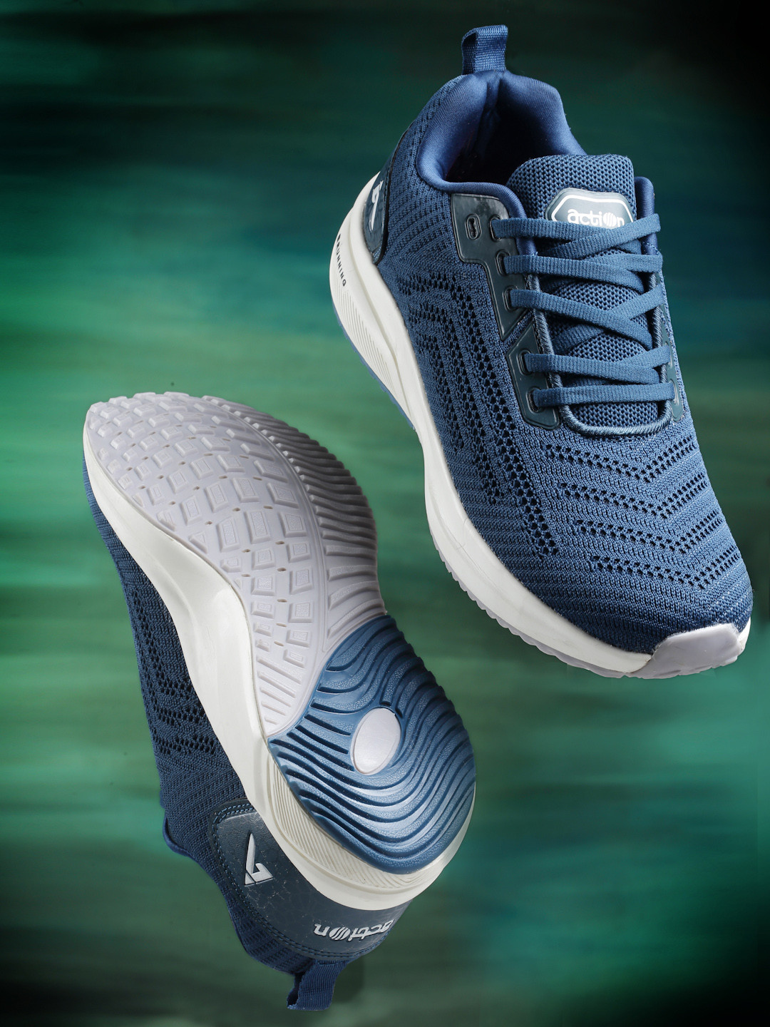 

Action Men Teal Mesh Running Non-Marking Shoes