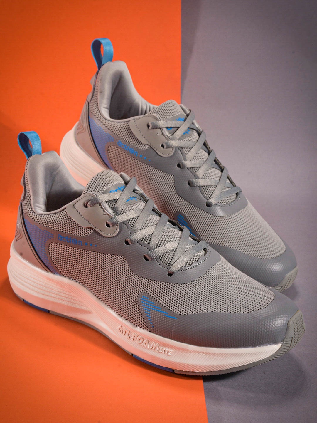 

Action Men Grey Mesh Running Non-Marking Shoes HATG-716