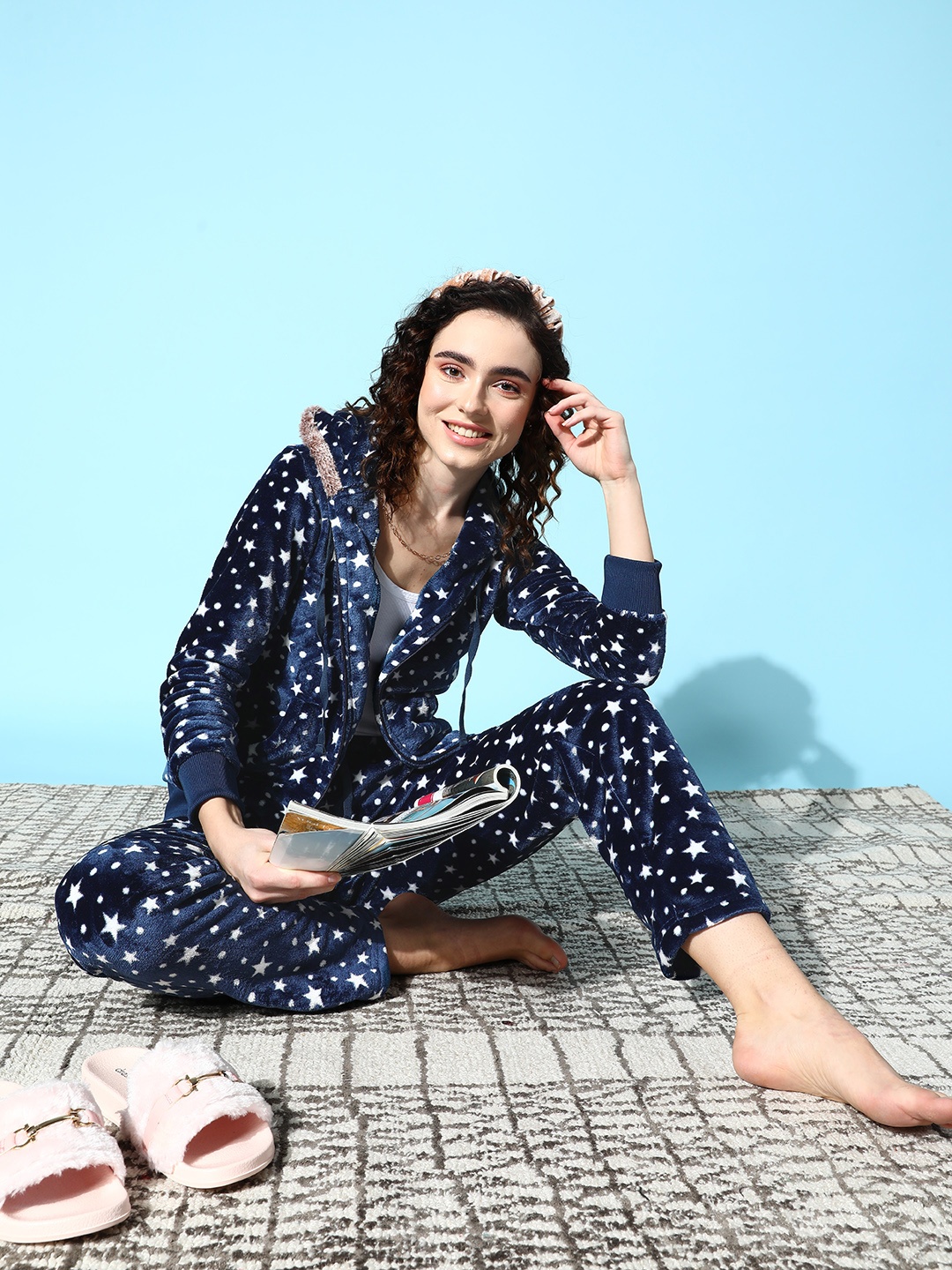 

Sweet Dreams Women Navy Blue Printed Tracksuit