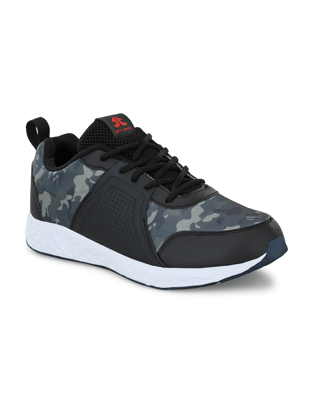 

OFF LIMITS Men Olive Green Mesh Running Non-Marking Shoes