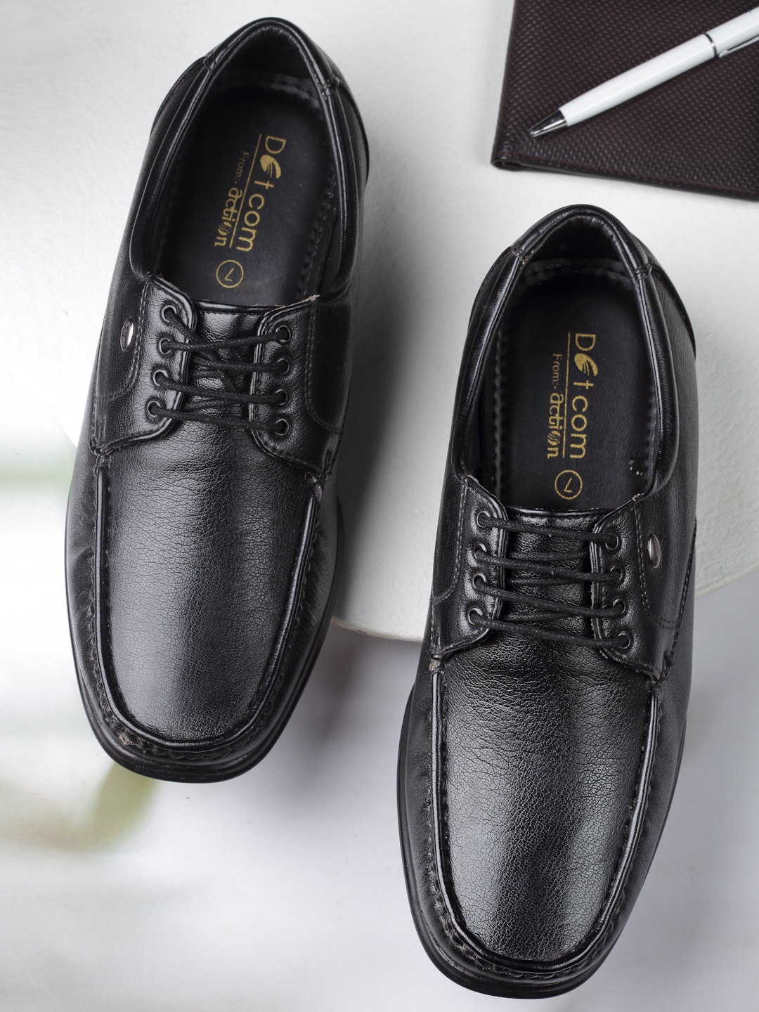 

Action Men Black Solid Formal Derbys