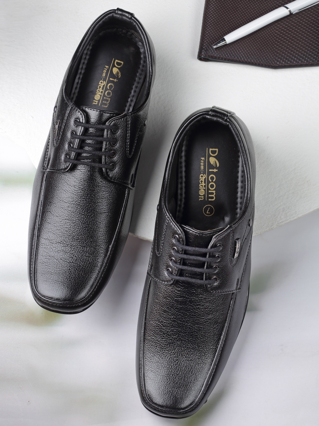 

Action Men Black Solid Derbys