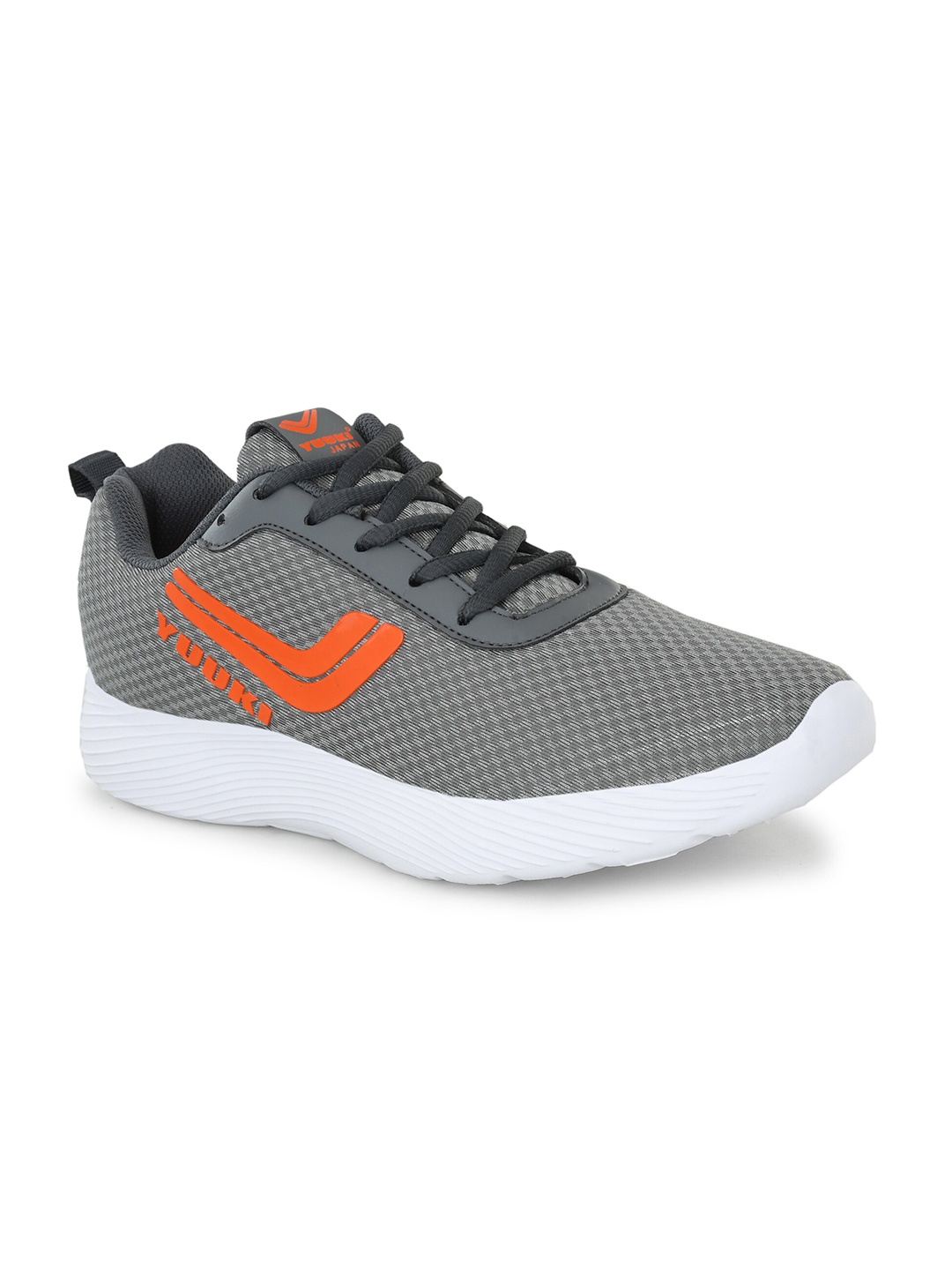 

Yuuki Men Grey Mesh Non-Marking Running Shoes